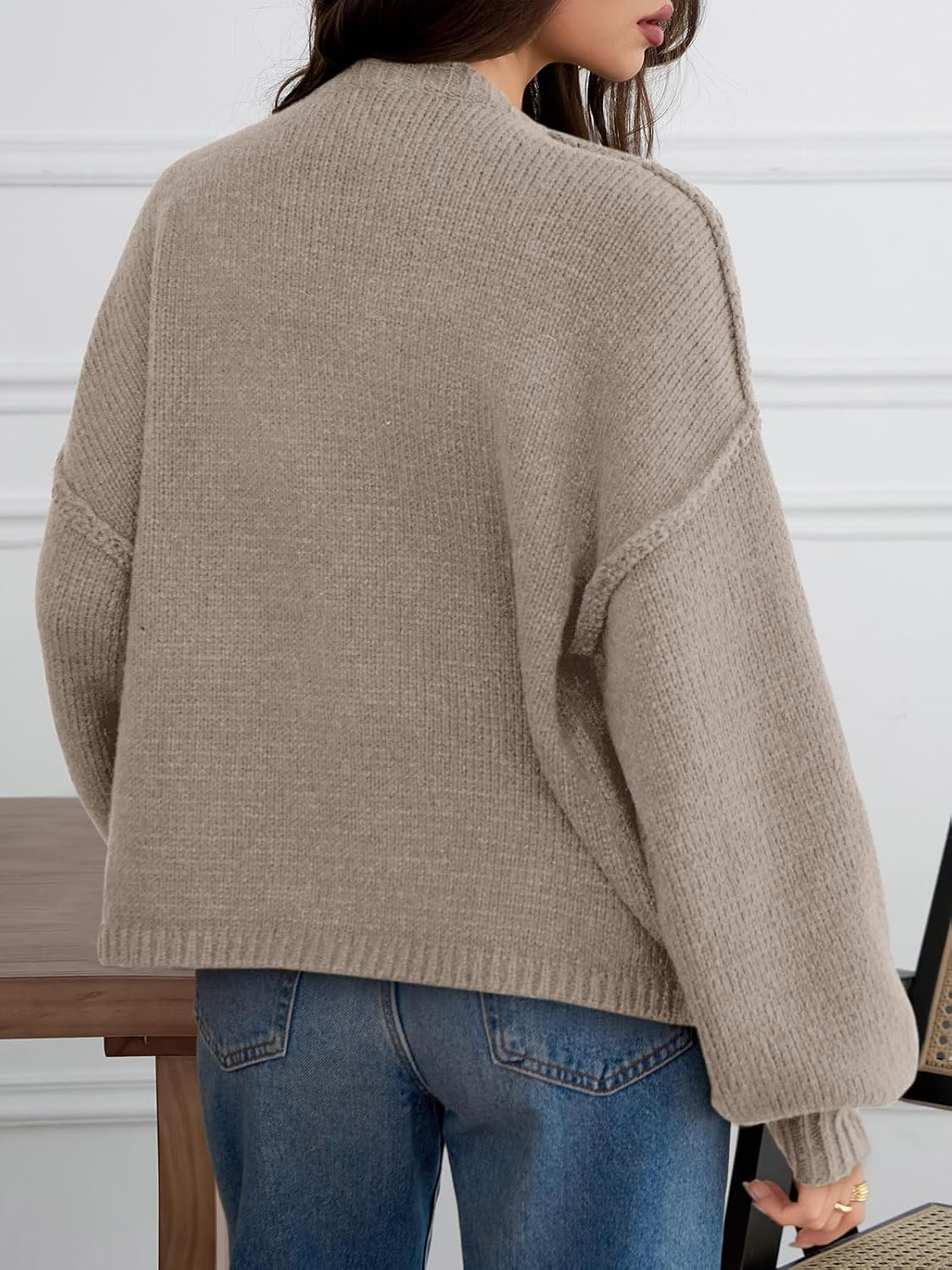 Saodimallsu Womens Oversized Cardigans Long Sleeve Chunky Sweater Coats