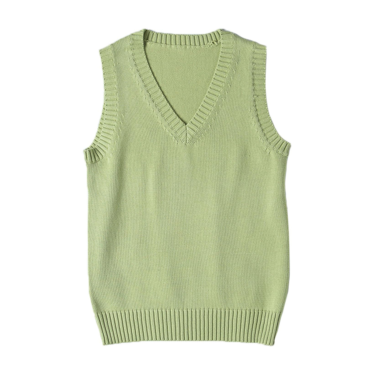 ZUEVI Women's Sweater Vest Classic V Neck Uniform Pullover Knitwear Tops