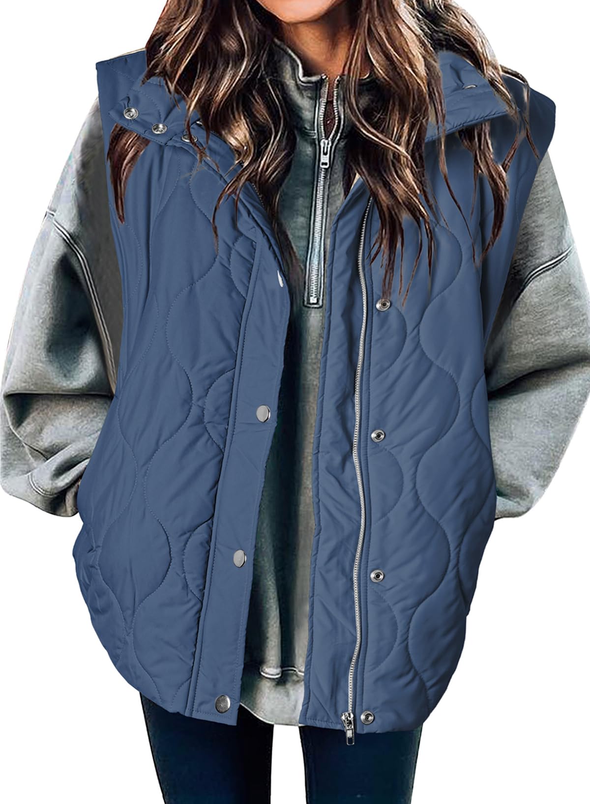 EVALESS Womens Lightweight Cropped Puffer Vest Quilted Sleeveless Jackets