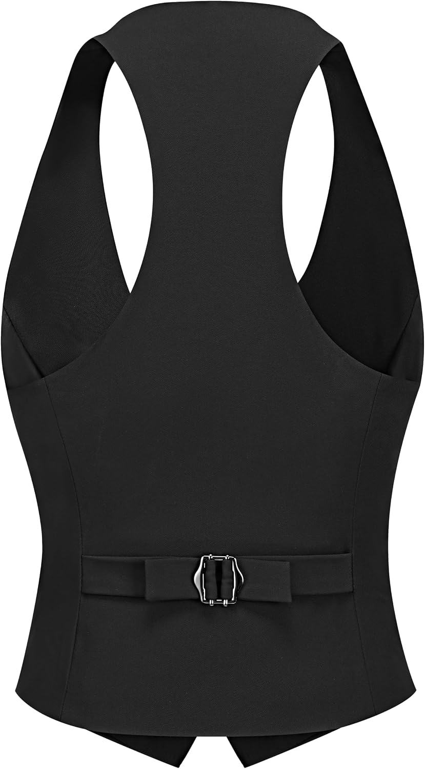 V VOCNI Waistcoat Vest for Women Racerback Suit Vest Tops