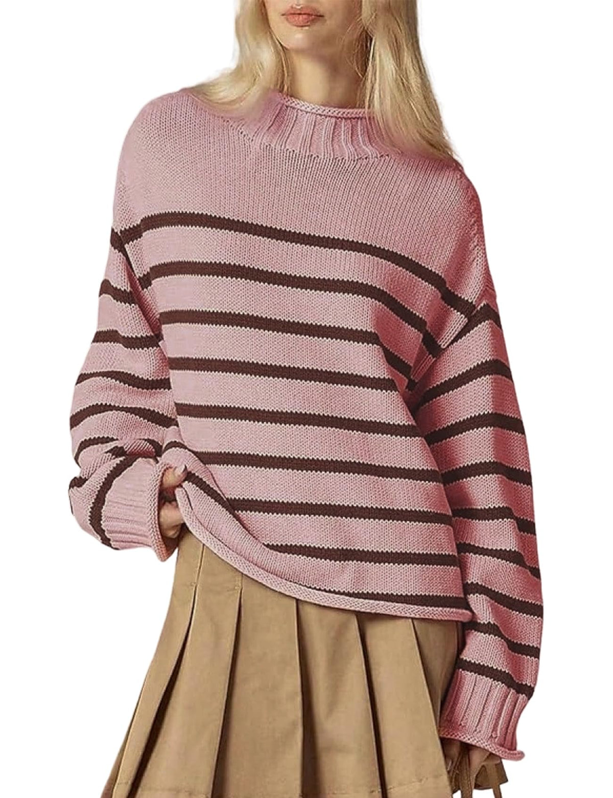 Yimoon Womens Rollneck Sweater Oversized Cotton Sweater 2026