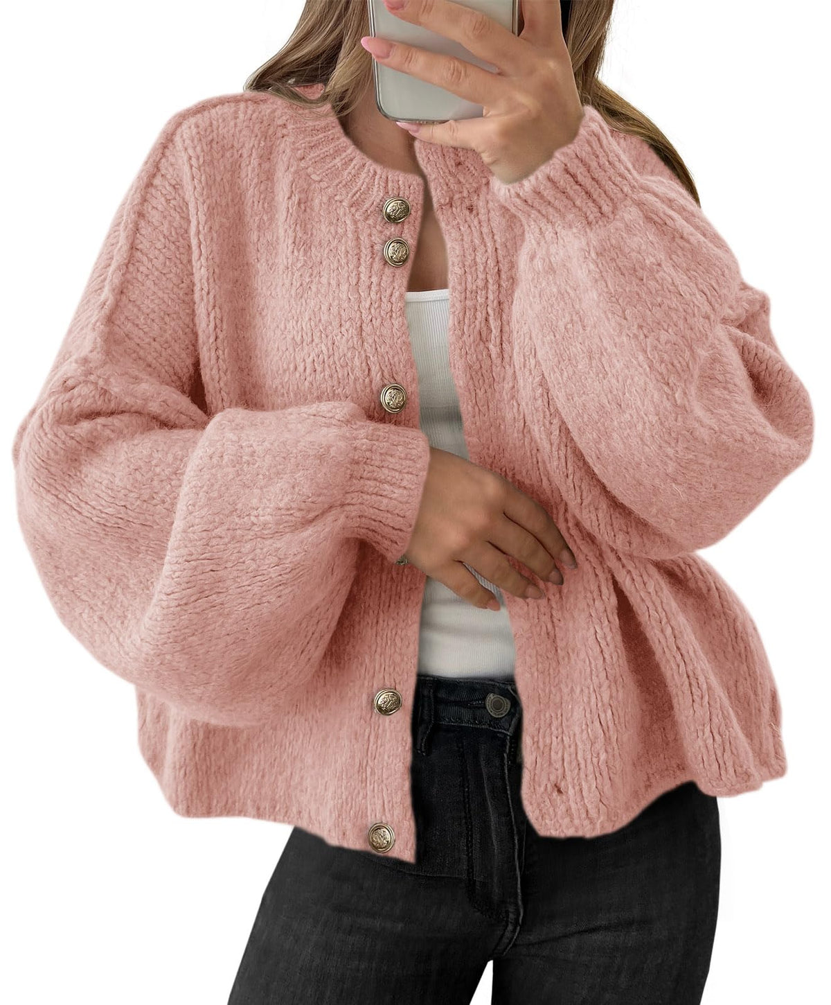 Saodimallsu Womens Oversized Cardigans Long Sleeve Chunky Sweater Coats