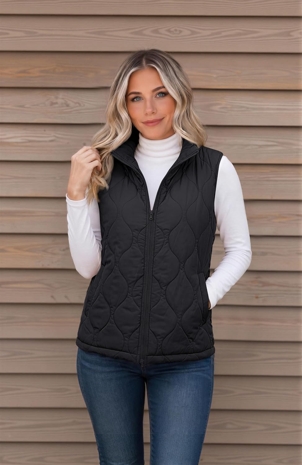 Zeagoo Womens Puffer Vest Lightweight Quilted Coat Sleeveless Jackets