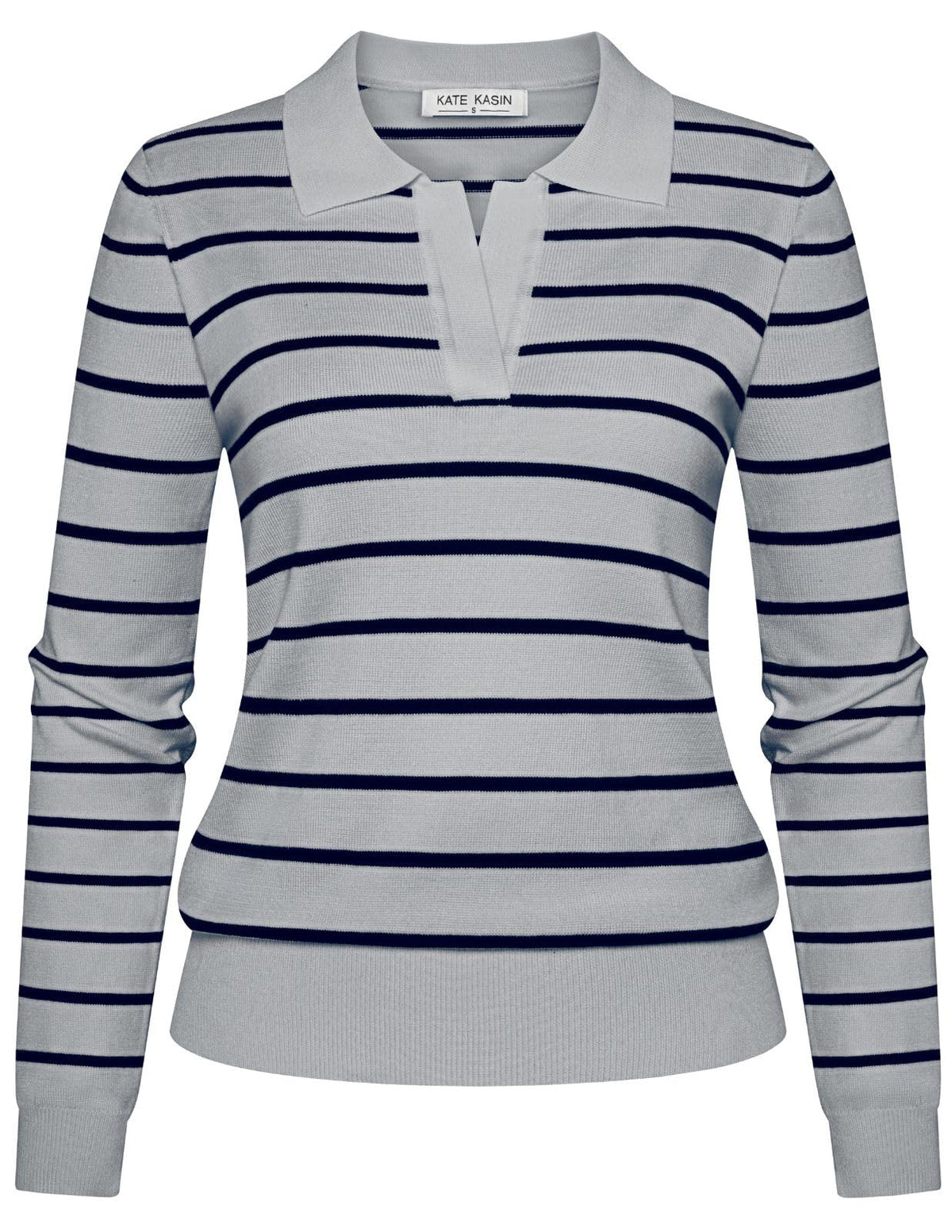 Women's Long Sleeve Classic V Neck Casual Fall Winter Polo Sweater Tops