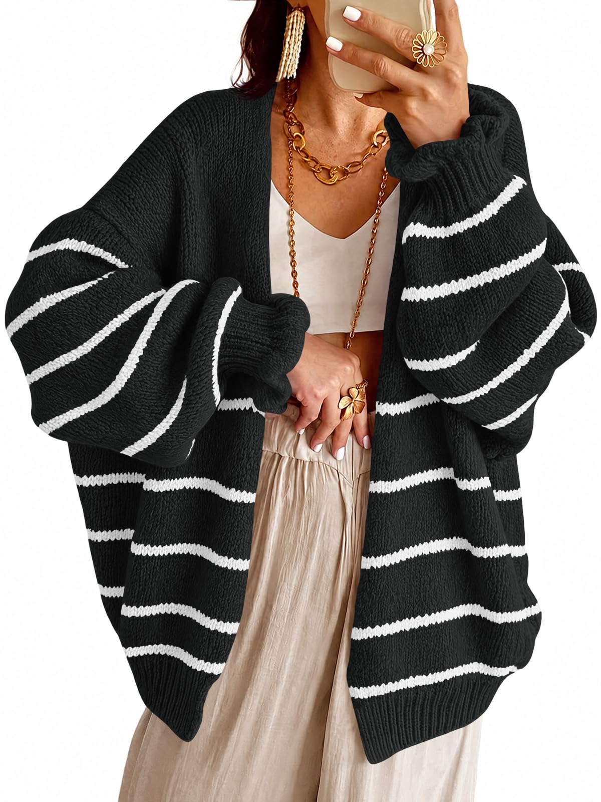 Saodimallsu Womens Oversized Cardigan Sweaters Fall Chunky Long Cardigans
