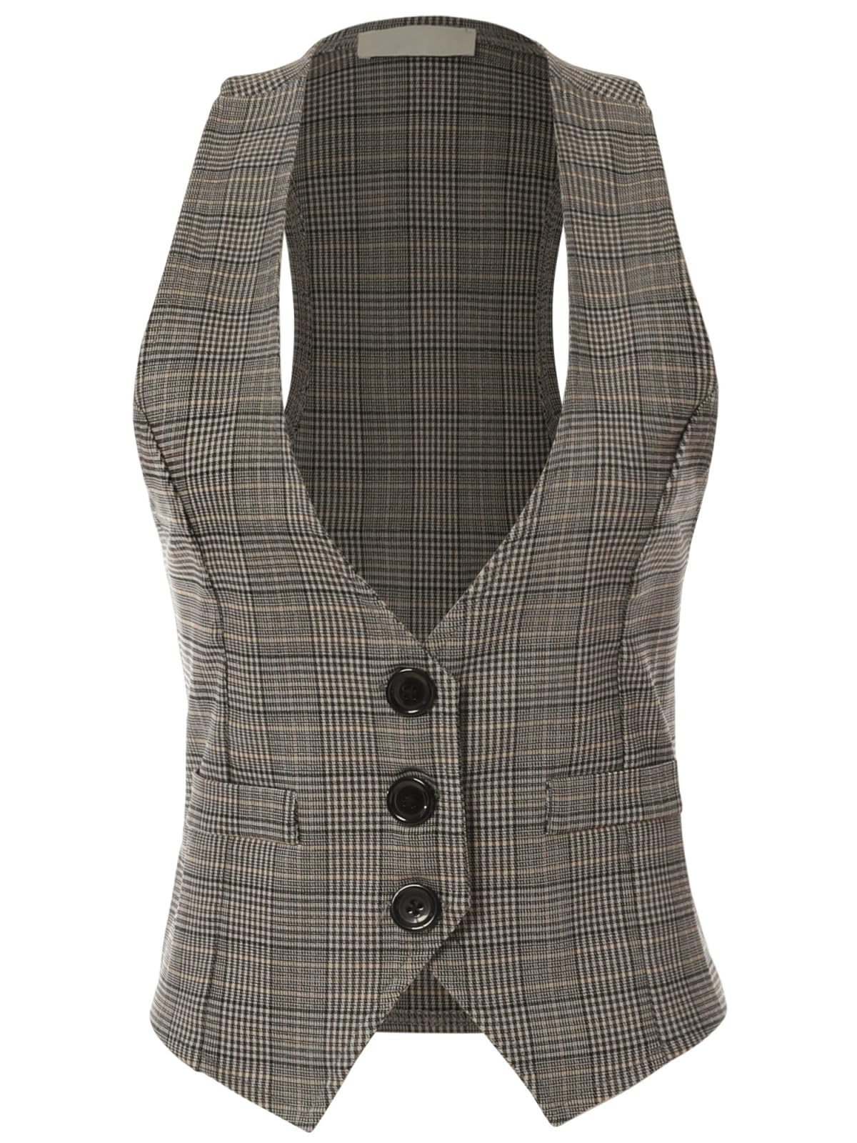 Design by Olivia Women's Racerback Tuxedo Vest