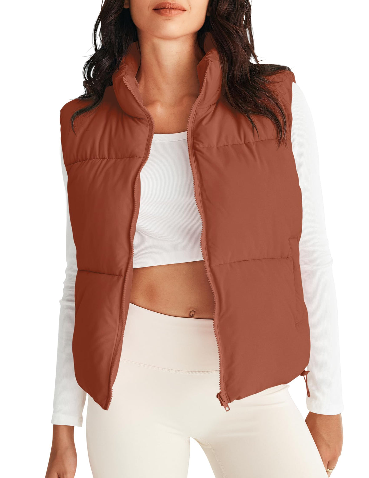 MEROKEETY Puffer Vest Women 2026 Fall Winter Sleeveless Coat