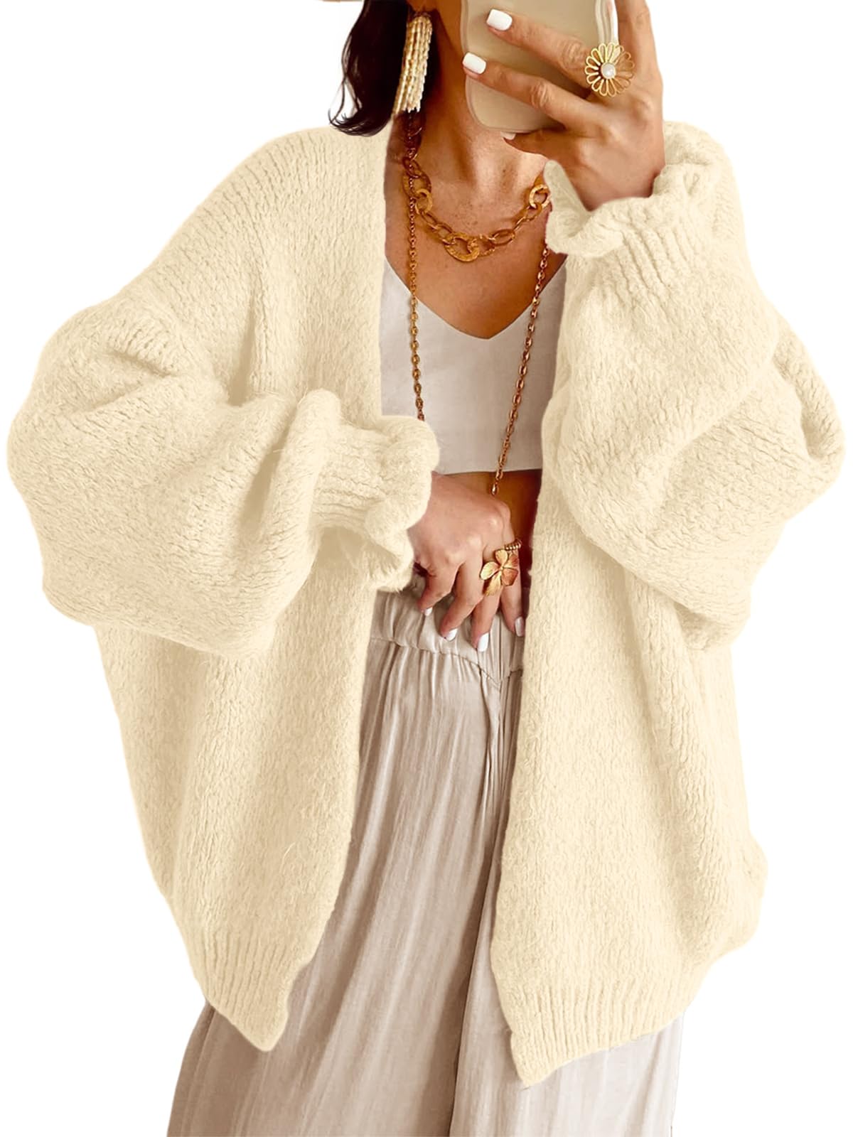 Saodimallsu Womens Oversized Cardigan Sweaters Fall Chunky Long Cardigans