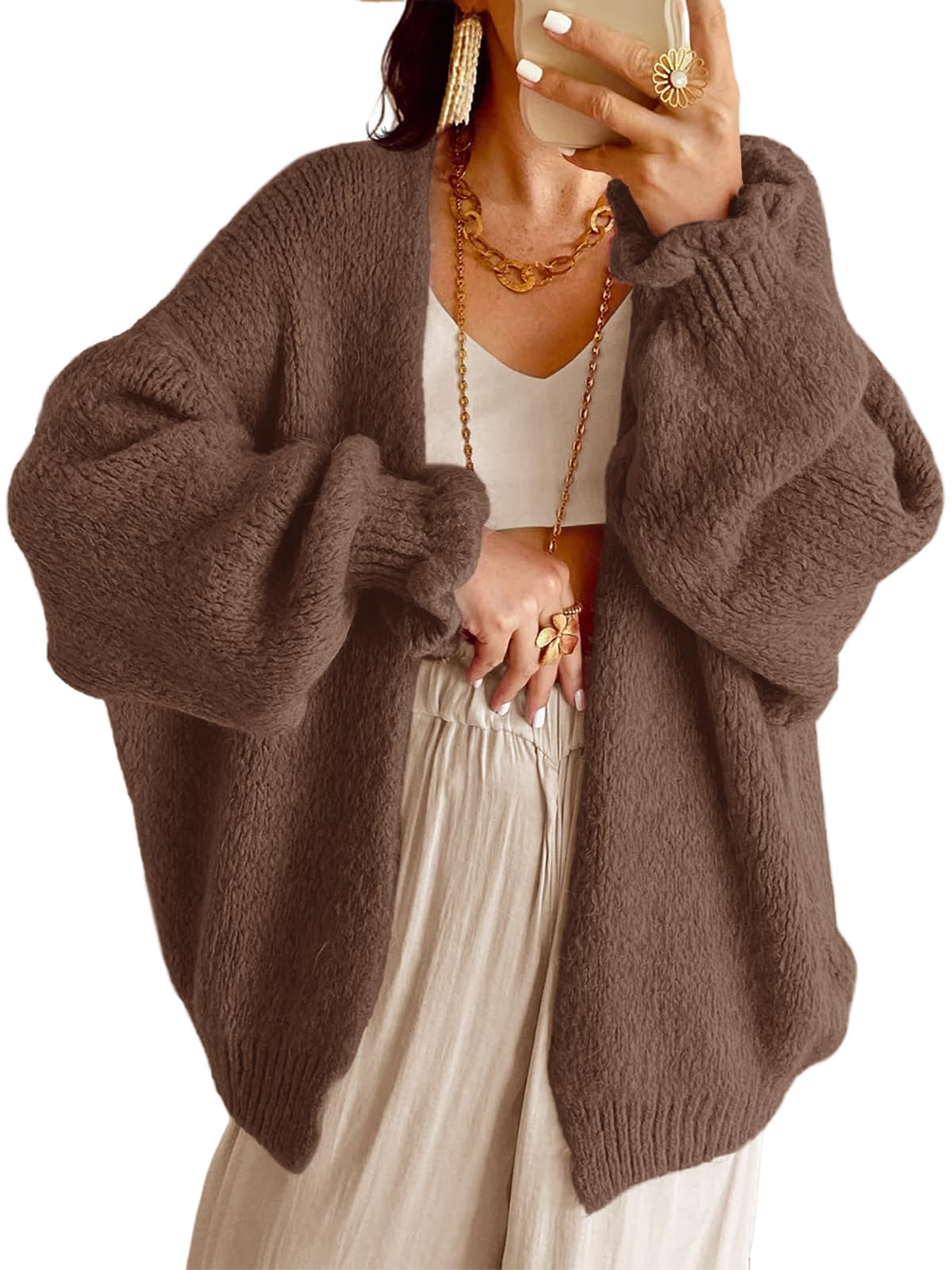 Saodimallsu Womens Oversized Cardigan Sweaters Fall Chunky Long Cardigans
