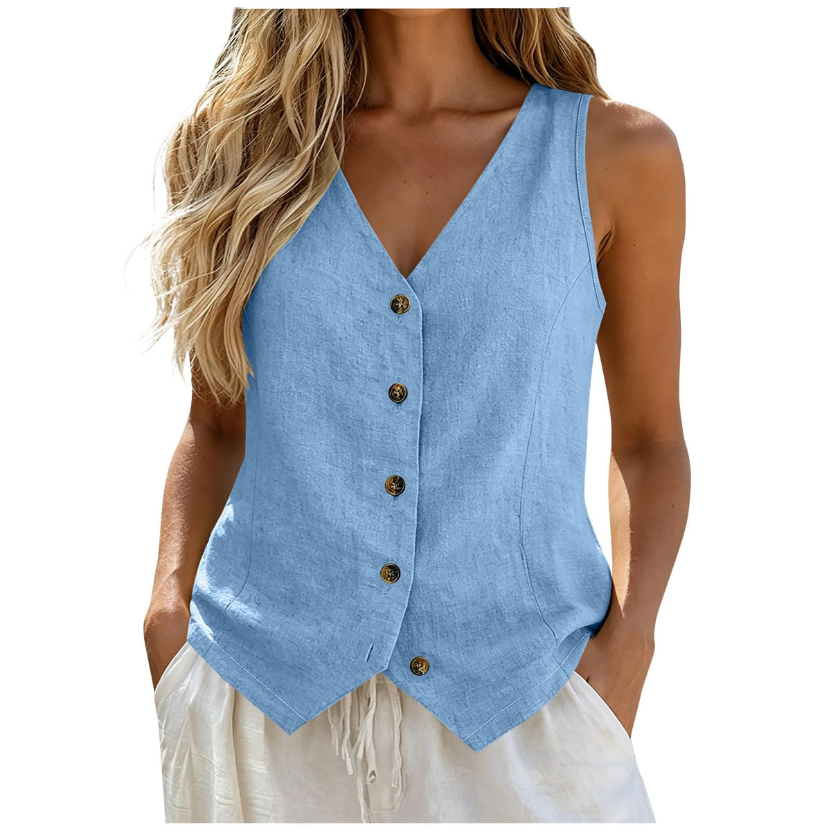 Vest Tops for Women Cotton Linen Summer Womens Vests Top Lightweight