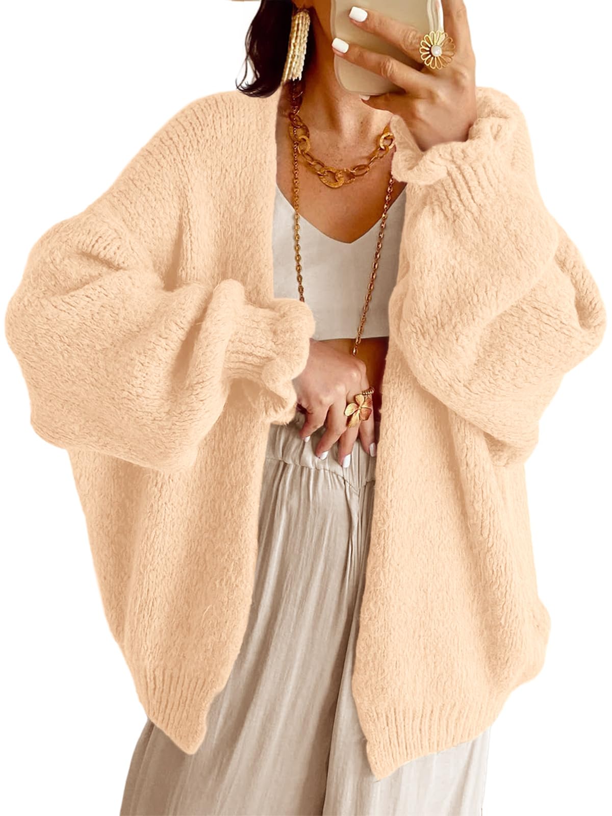 Saodimallsu Womens Oversized Cardigan Sweaters Fall Chunky Long Cardigans
