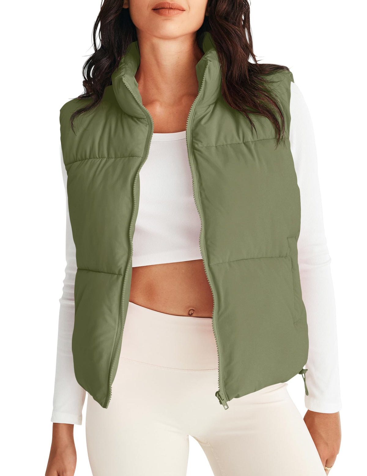 MEROKEETY Puffer Vest Women 2026 Fall Winter Sleeveless Coat