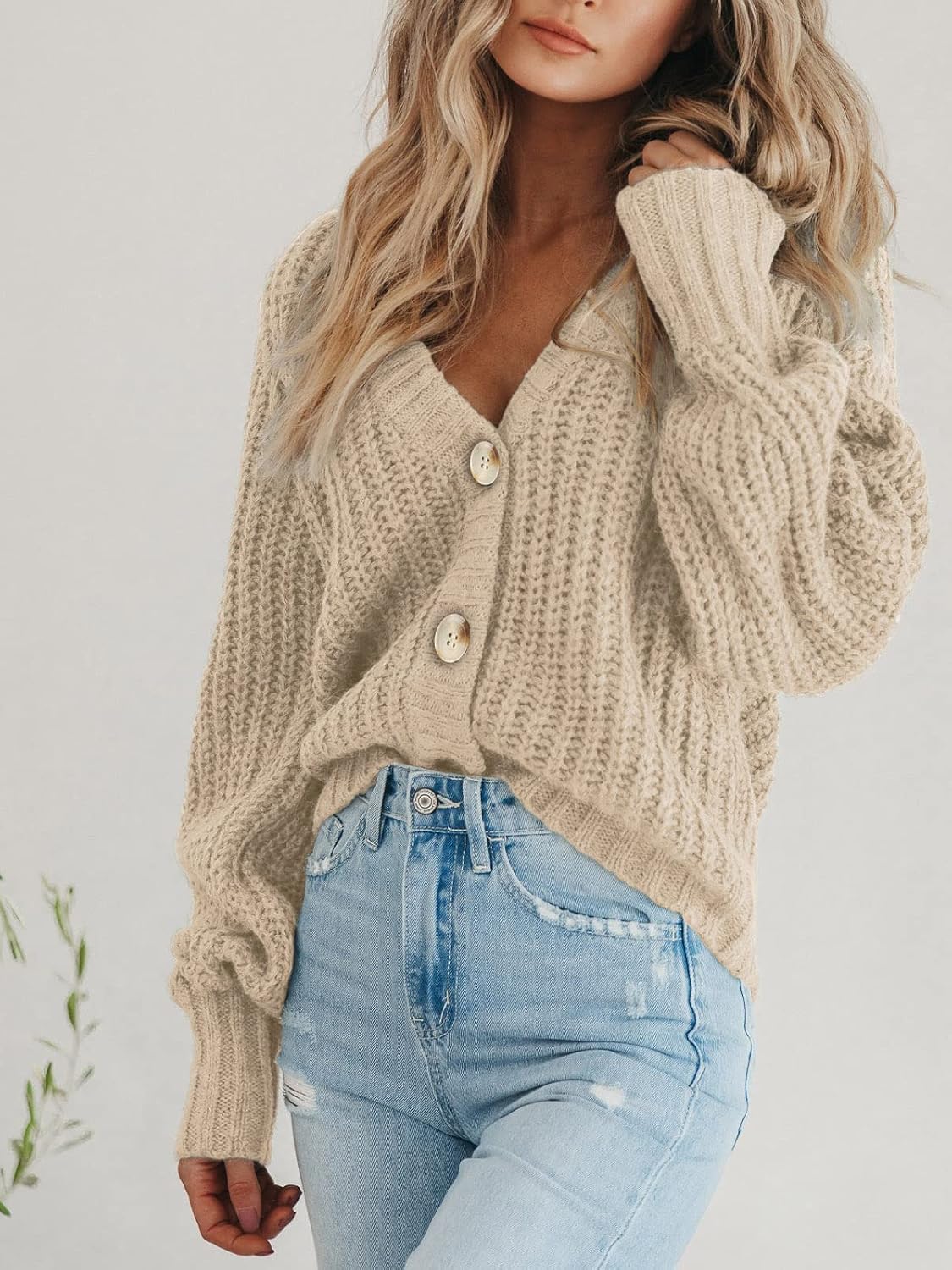PRETTYGARDEN Women's Chunky Knit Open Front Cardigan Sweaters Fall Outfits