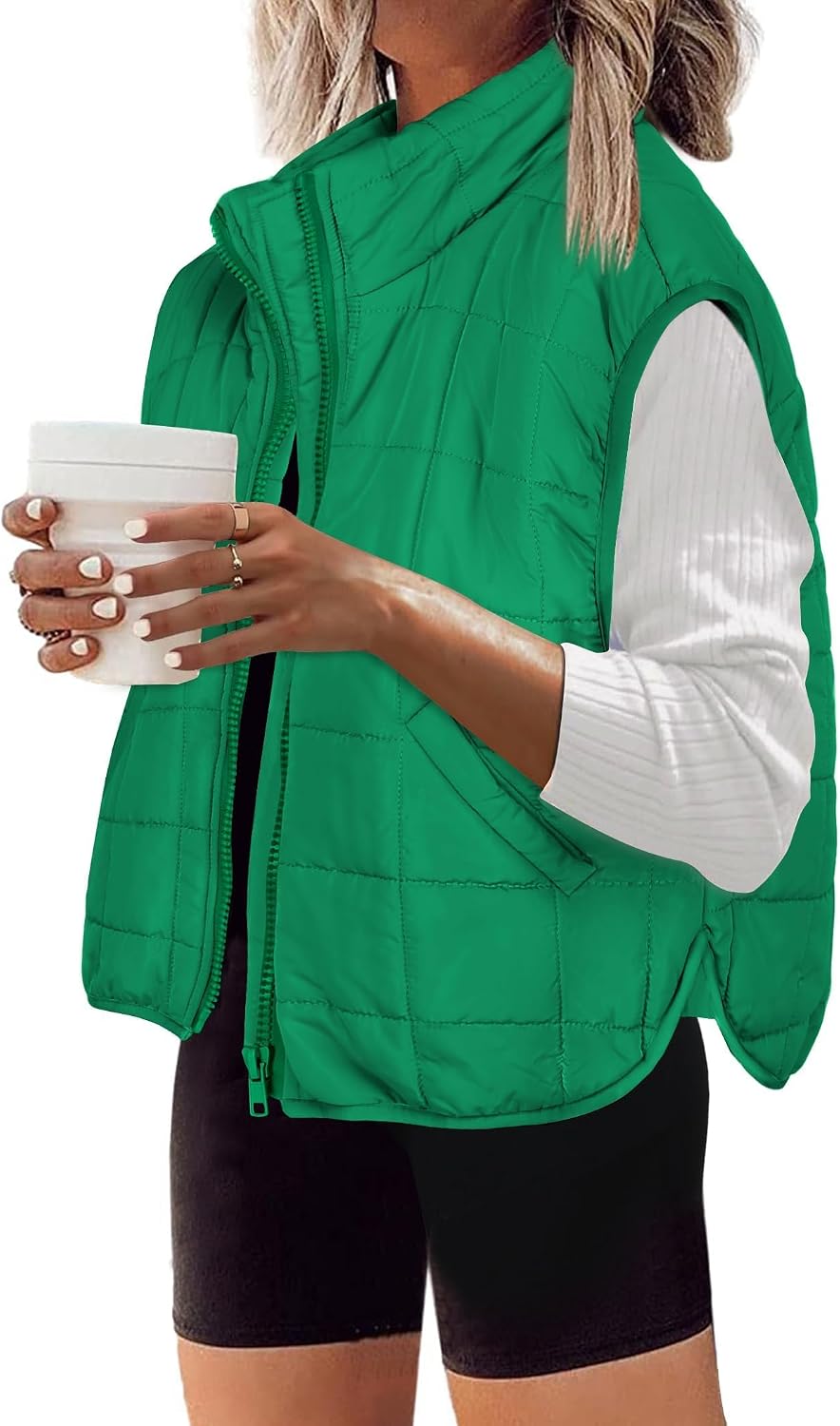 Zeagoo Womens Puffer Vest Ladies Sleeveless Zip Up Outerwear