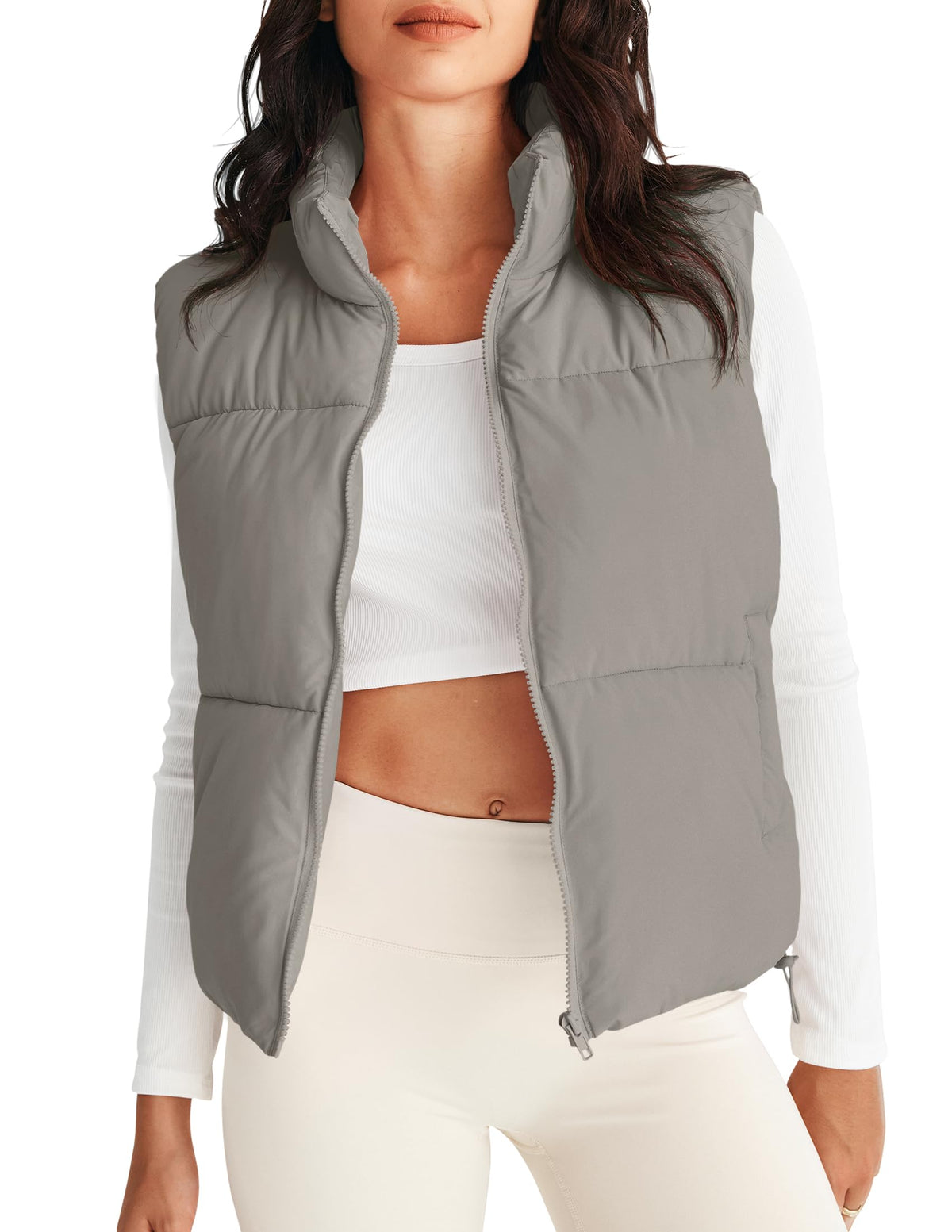 MEROKEETY Puffer Vest Women 2026 Fall Winter Sleeveless Coat
