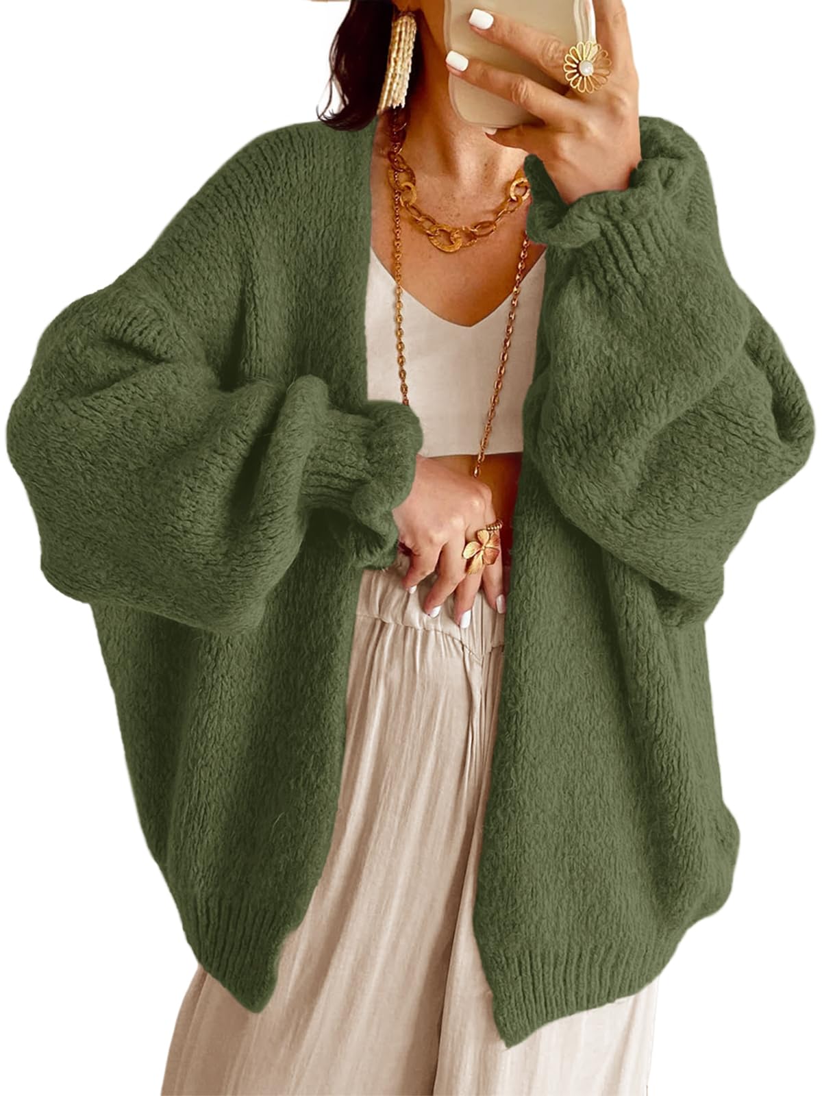Saodimallsu Womens Oversized Cardigan Sweaters Fall Chunky Long Cardigans