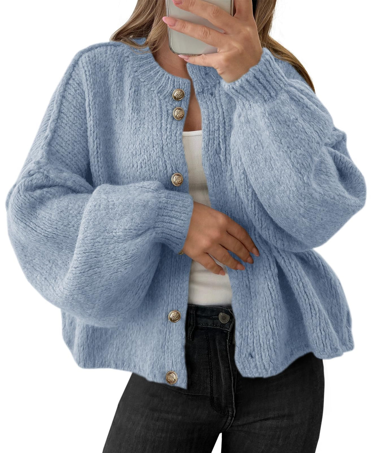 Saodimallsu Womens Oversized Cardigans Long Sleeve Chunky Sweater Coats