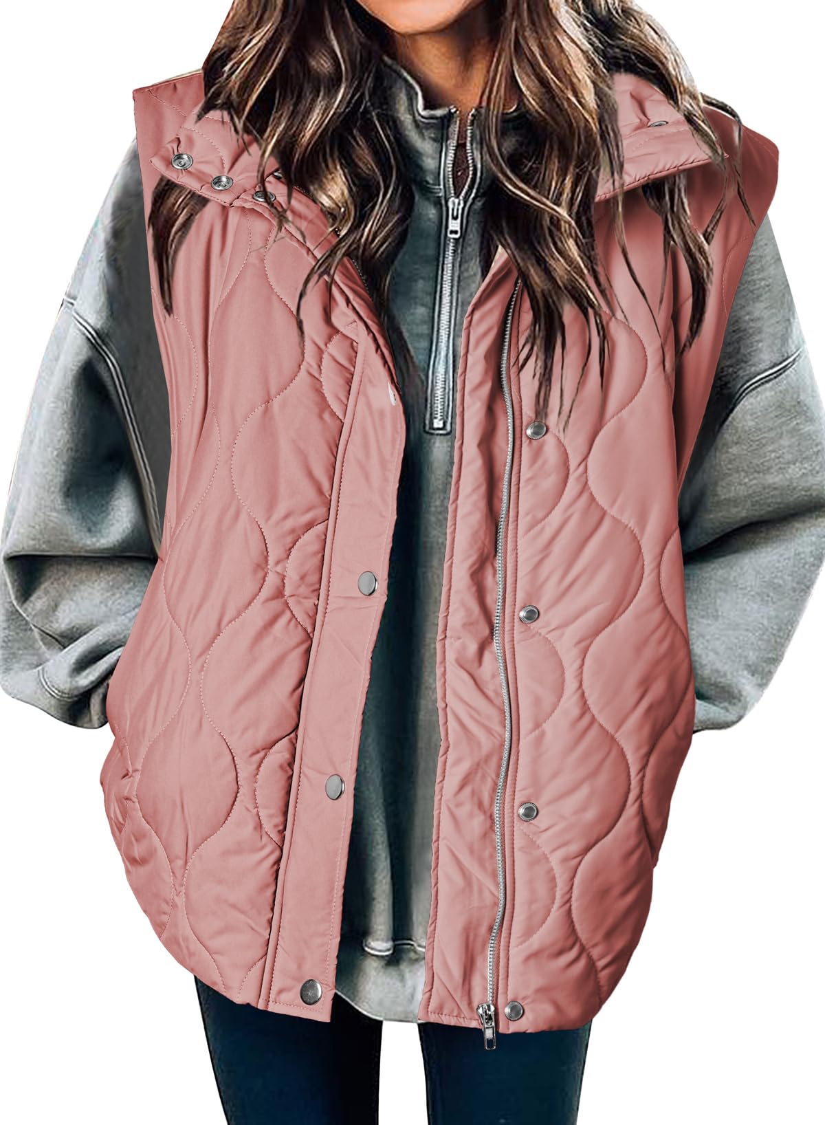 EVALESS Womens Lightweight Cropped Puffer Vest Quilted Sleeveless Jackets