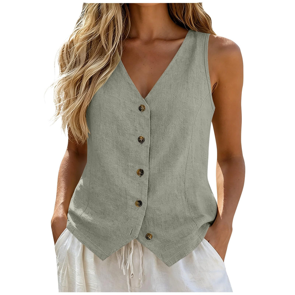 Vest Tops for Women Cotton Linen Summer Womens Vests Top Lightweight