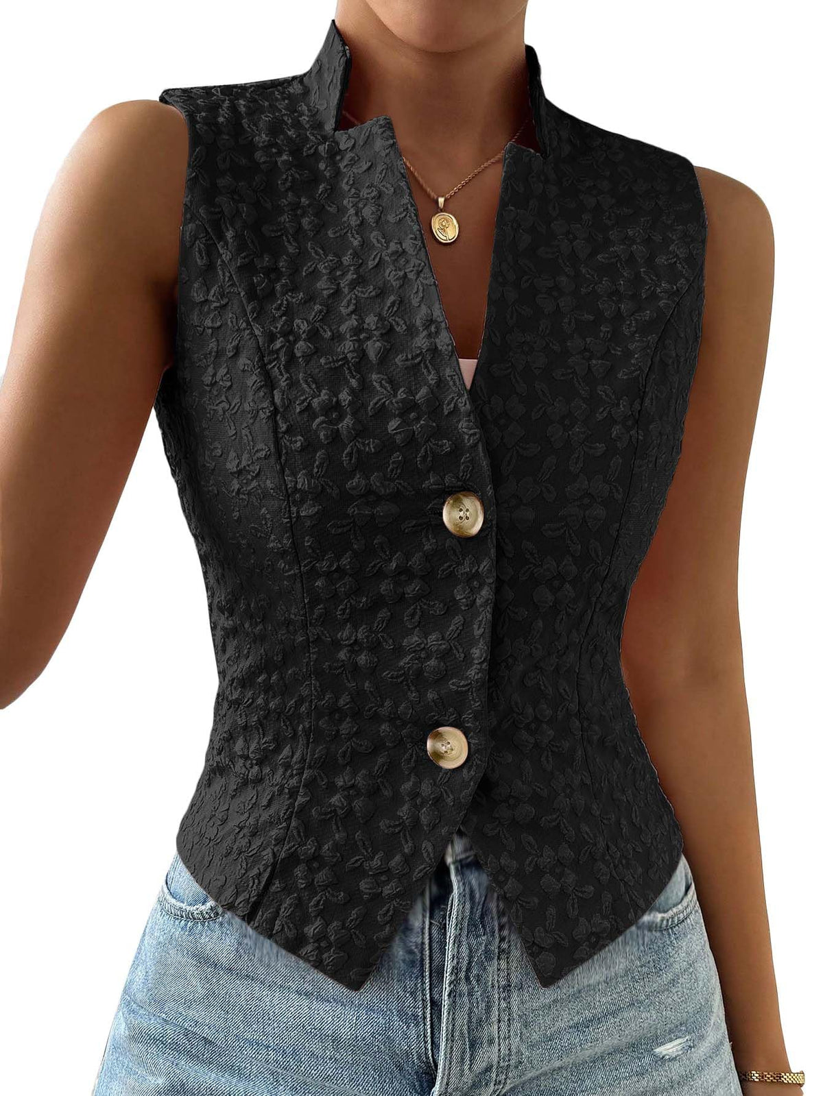 Mina Self Women's Sleeveless Sweater Vest,Knit Stretchy Dressy Casual Top