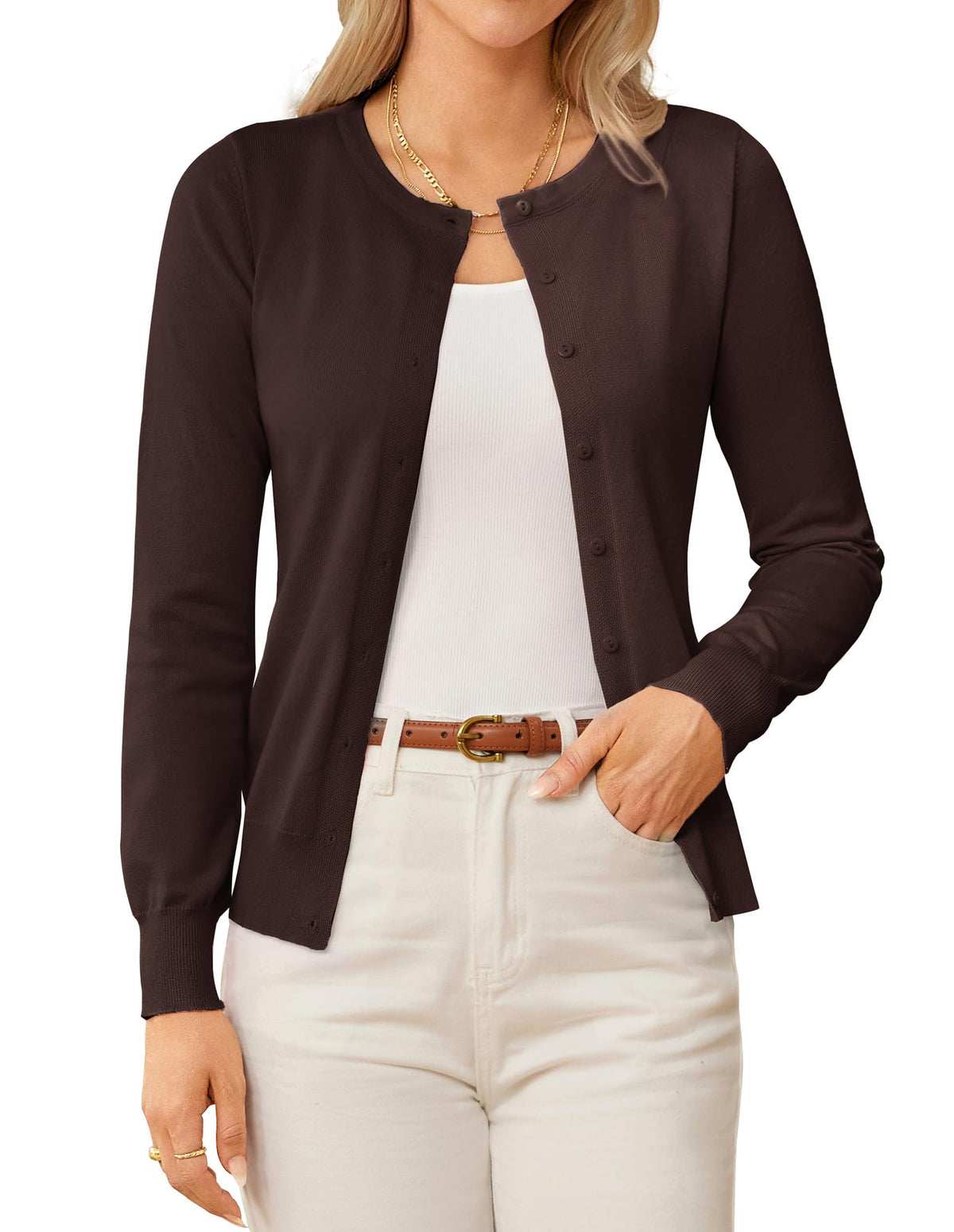 GRACE KARIN Knit Cardigan Sweaters for Women Lightweight Fall Outfits 2026