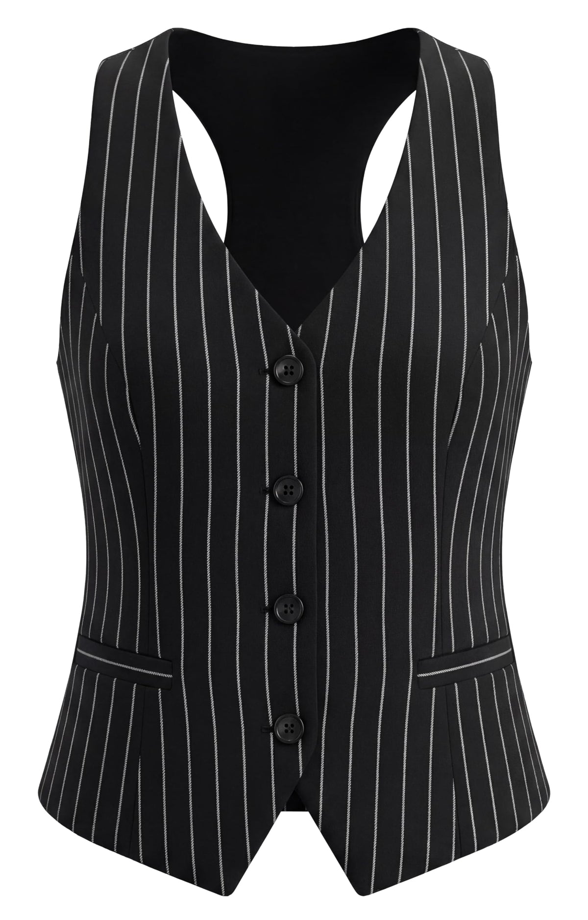 V VOCNI Waistcoat Vest for Women Racerback Suit Vest Tops
