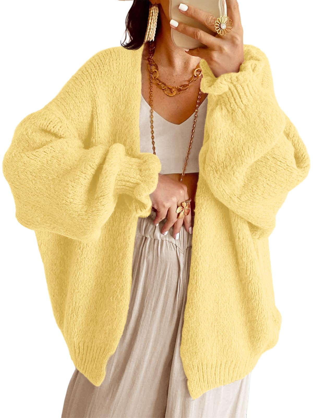 Saodimallsu Womens Oversized Cardigan Sweaters Fall Chunky Long Cardigans