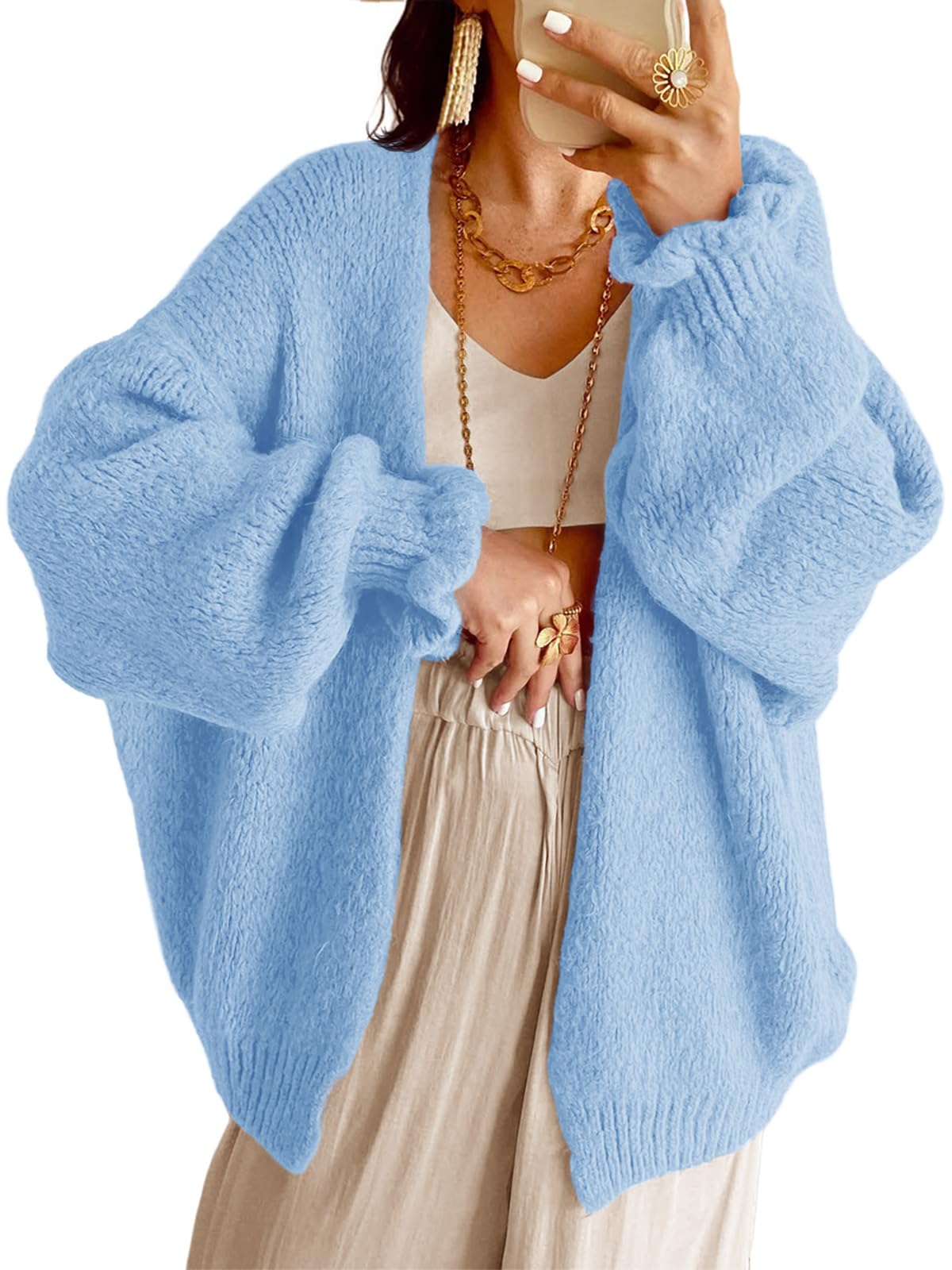 Saodimallsu Womens Oversized Cardigan Sweaters Fall Chunky Long Cardigans