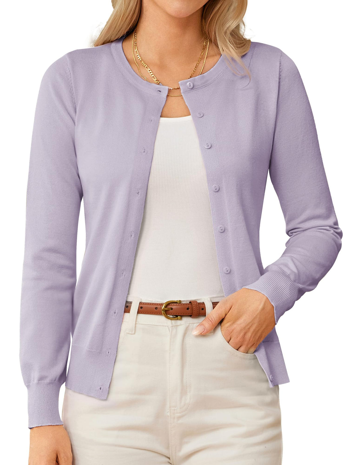 GRACE KARIN Knit Cardigan Sweaters for Women Lightweight Fall Outfits 2026