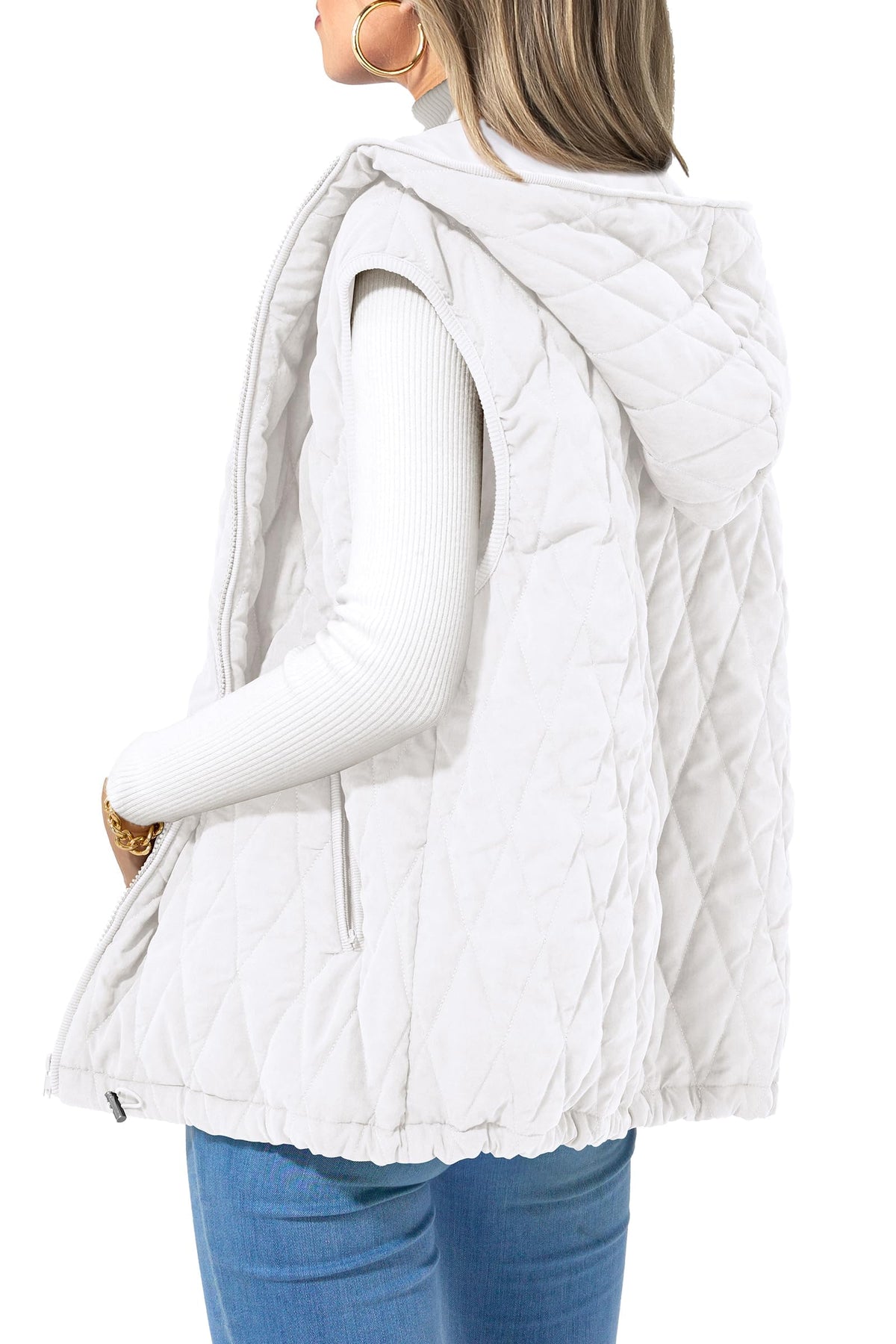 PRETTYGARDEN Women's Fall Fashion Vest Zip Up Jacket