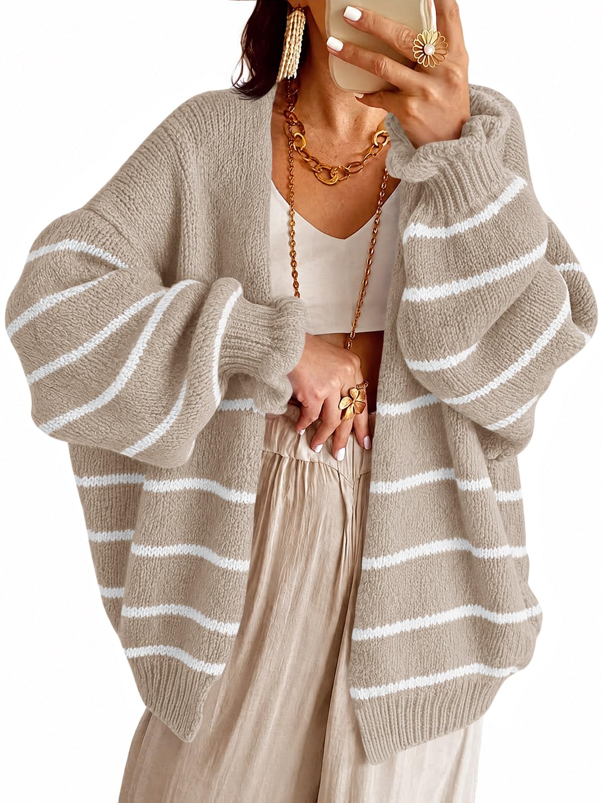 Saodimallsu Womens Oversized Cardigan Sweaters Fall Chunky Long Cardigans