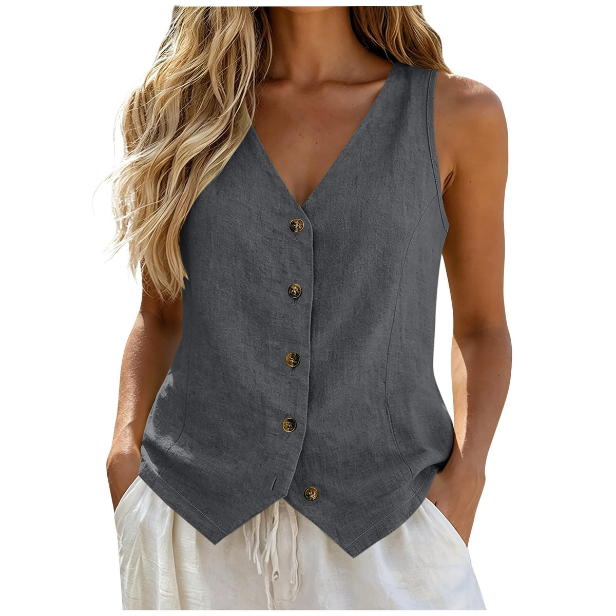 Vest Tops for Women Cotton Linen Summer Womens Vests Top Lightweight