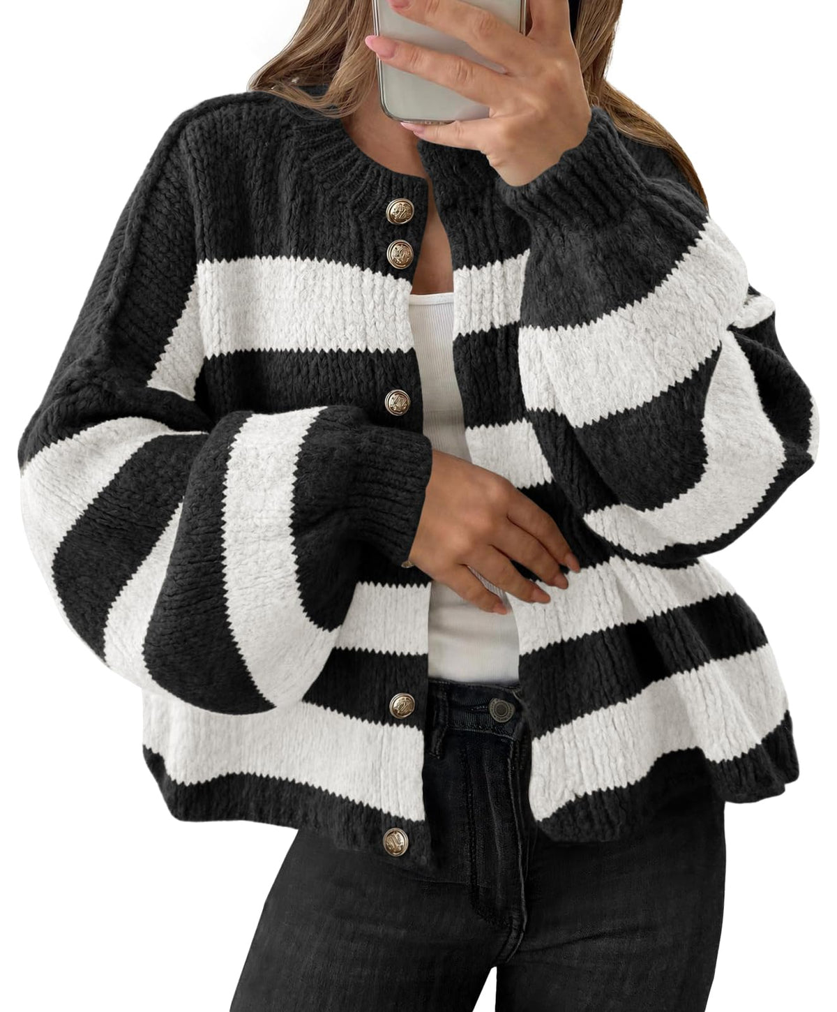 Saodimallsu Womens Oversized Cardigans Long Sleeve Chunky Sweater Coats