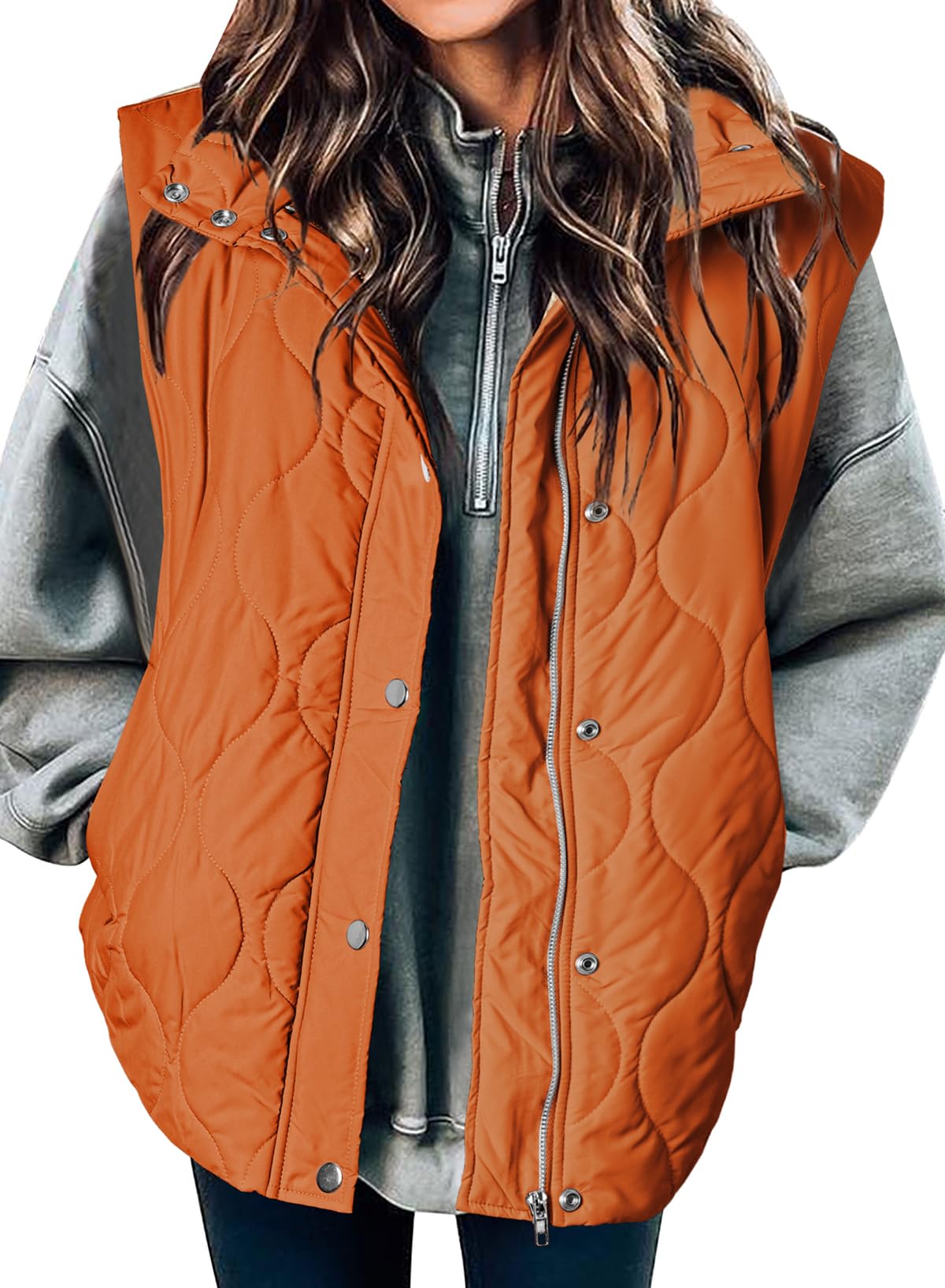 EVALESS Womens Lightweight Cropped Puffer Vest Quilted Sleeveless Jackets