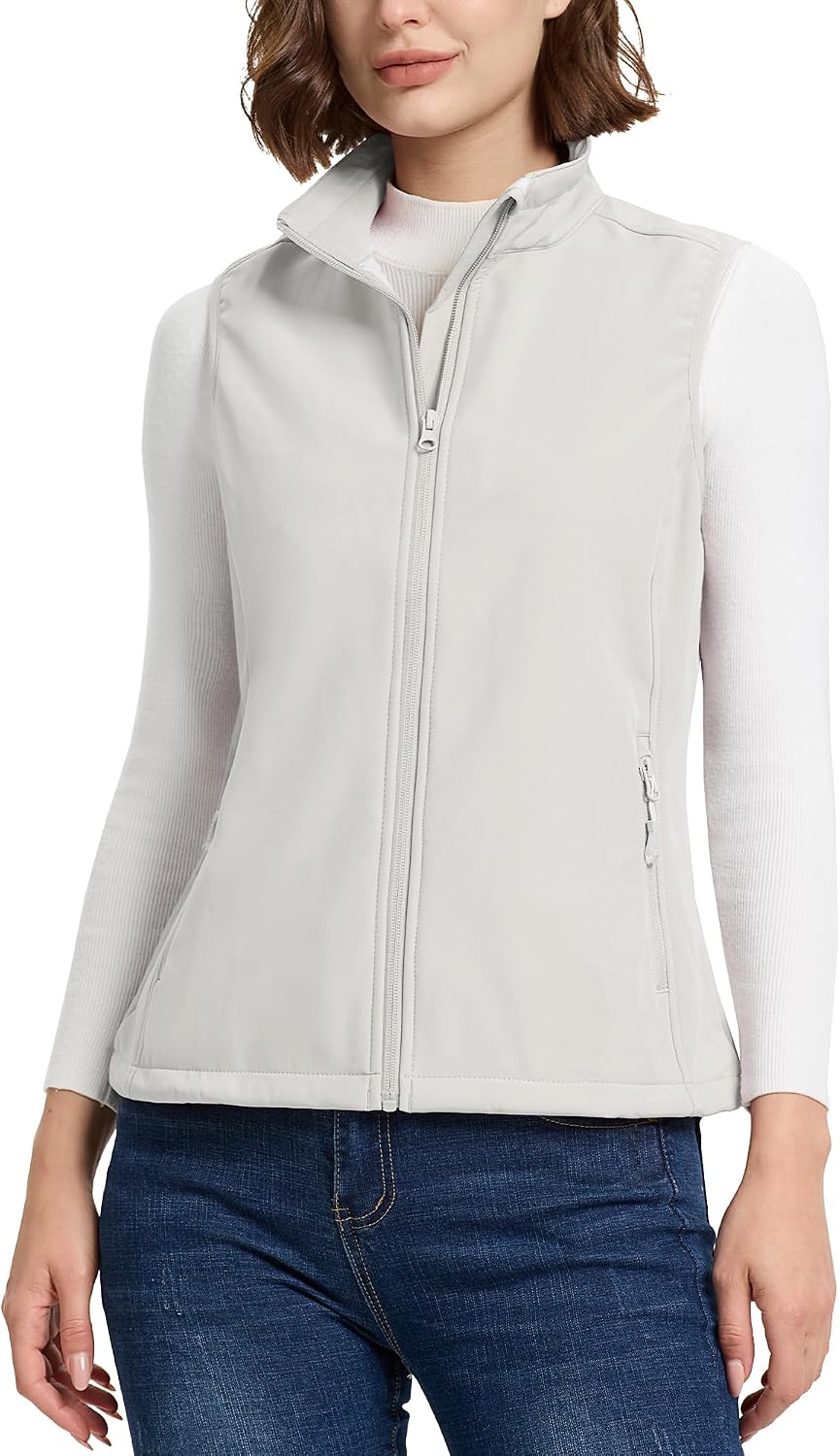 33,000ft Women's Running Golf Vest Outerwear Fleece Lined Lightweight