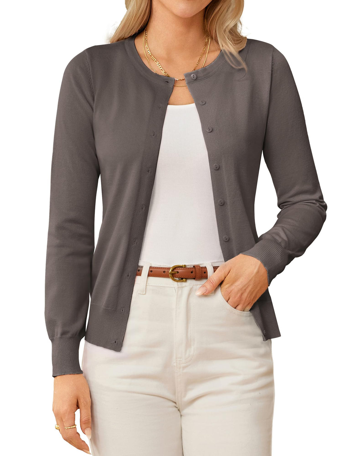 GRACE KARIN Knit Cardigan Sweaters for Women Lightweight Fall Outfits 2026