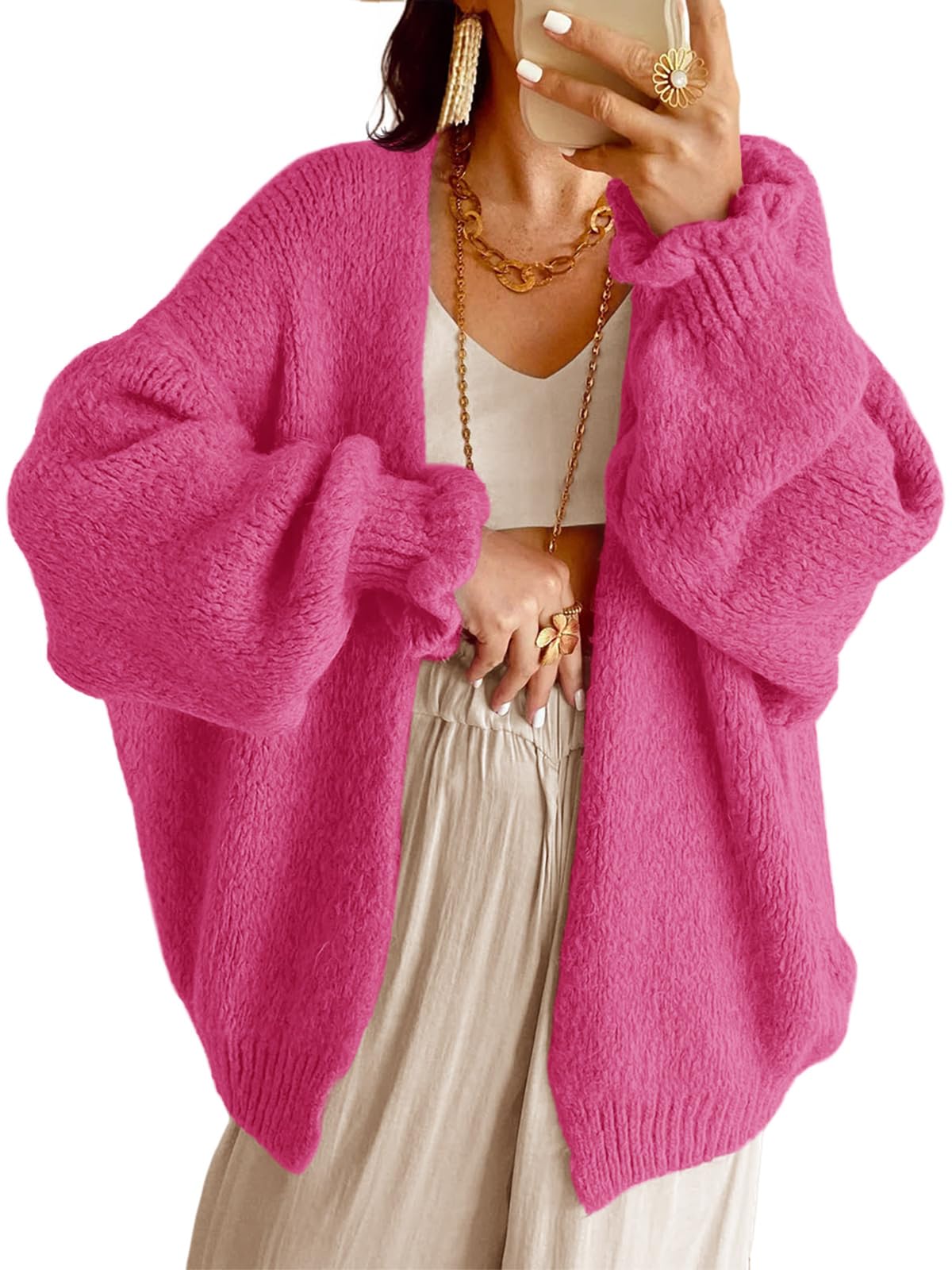 Saodimallsu Womens Oversized Cardigan Sweaters Fall Chunky Long Cardigans