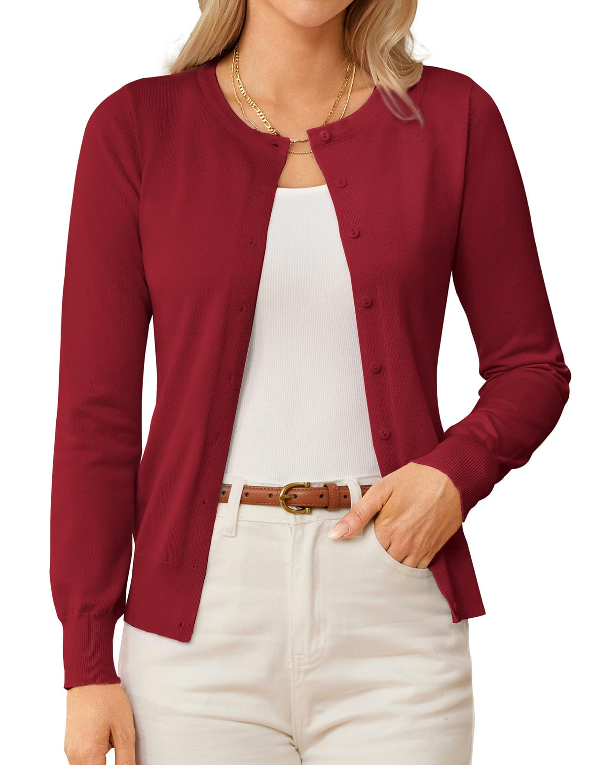 GRACE KARIN Knit Cardigan Sweaters for Women Lightweight Fall Outfits 2026