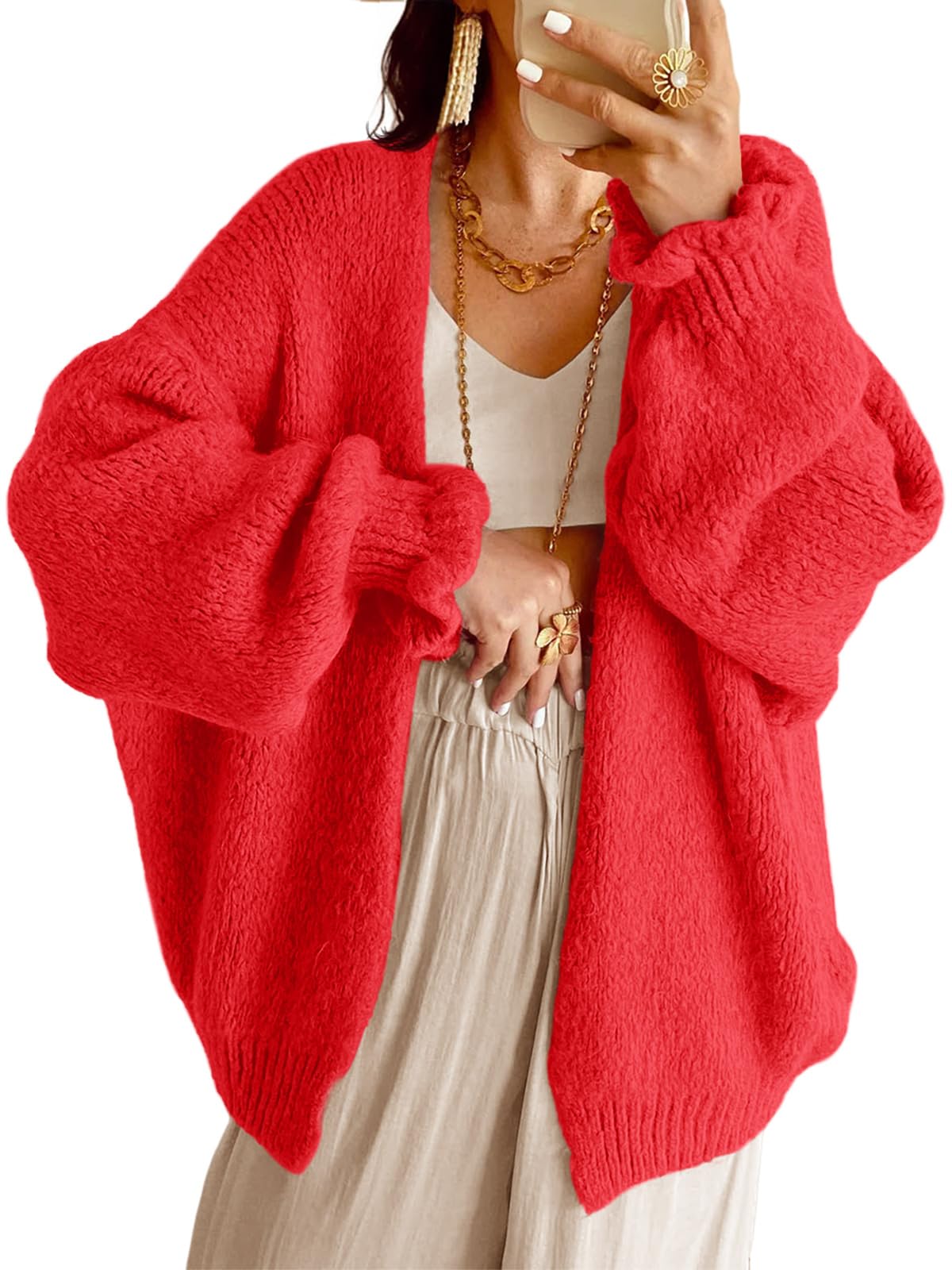 Saodimallsu Womens Oversized Cardigan Sweaters Fall Chunky Long Cardigans