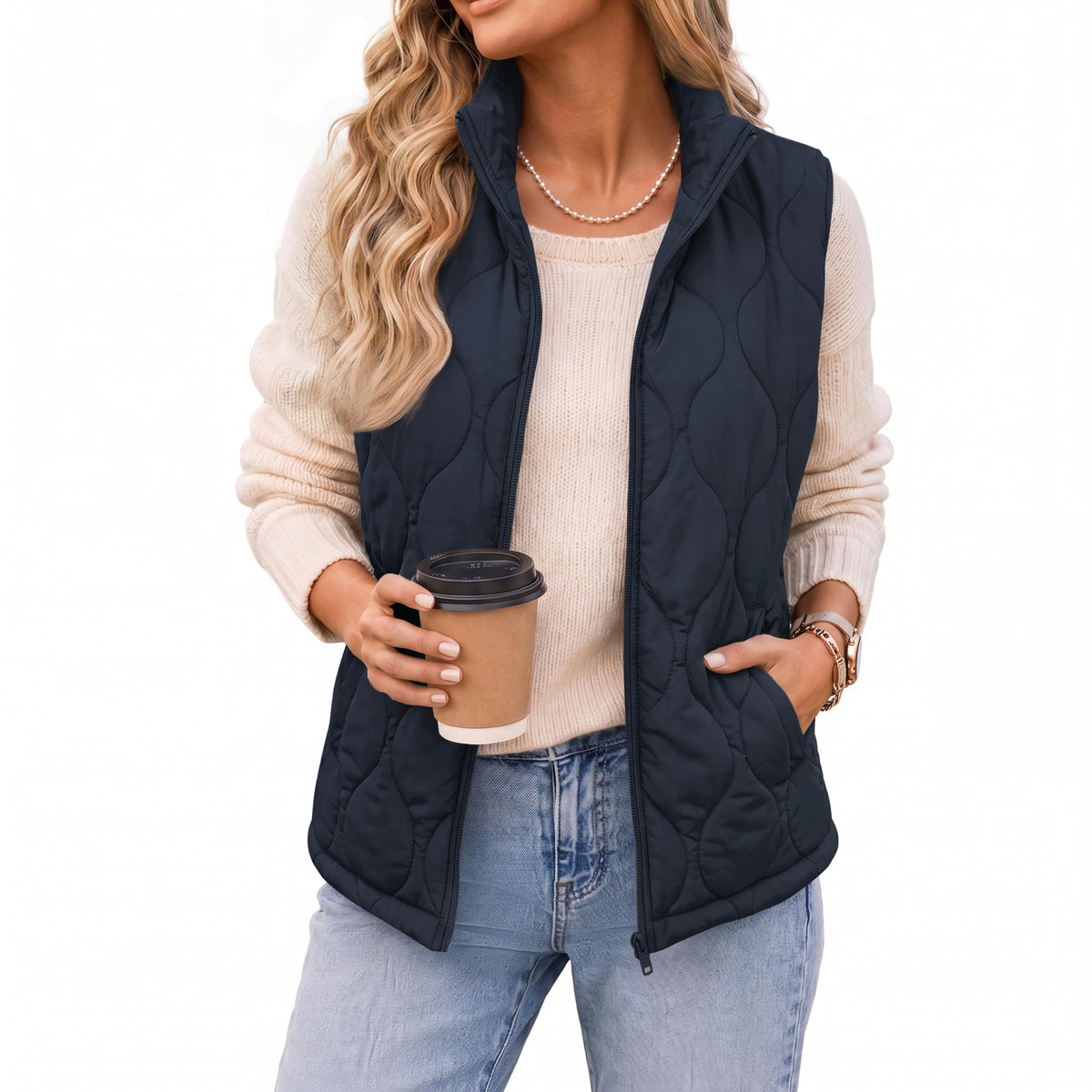 Zeagoo Womens Puffer Vest Lightweight Quilted Coat Sleeveless Jackets