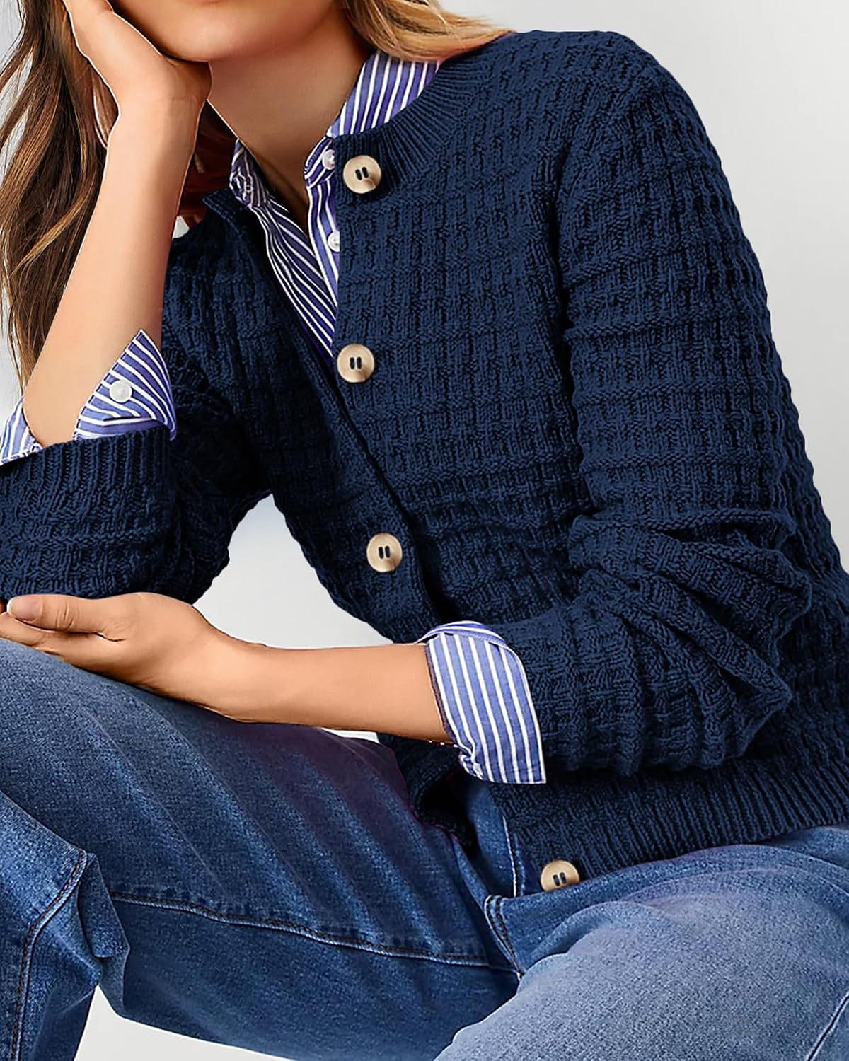 PRETTYGARDEN Women's Fall Lightweight Cardigan Sweaters