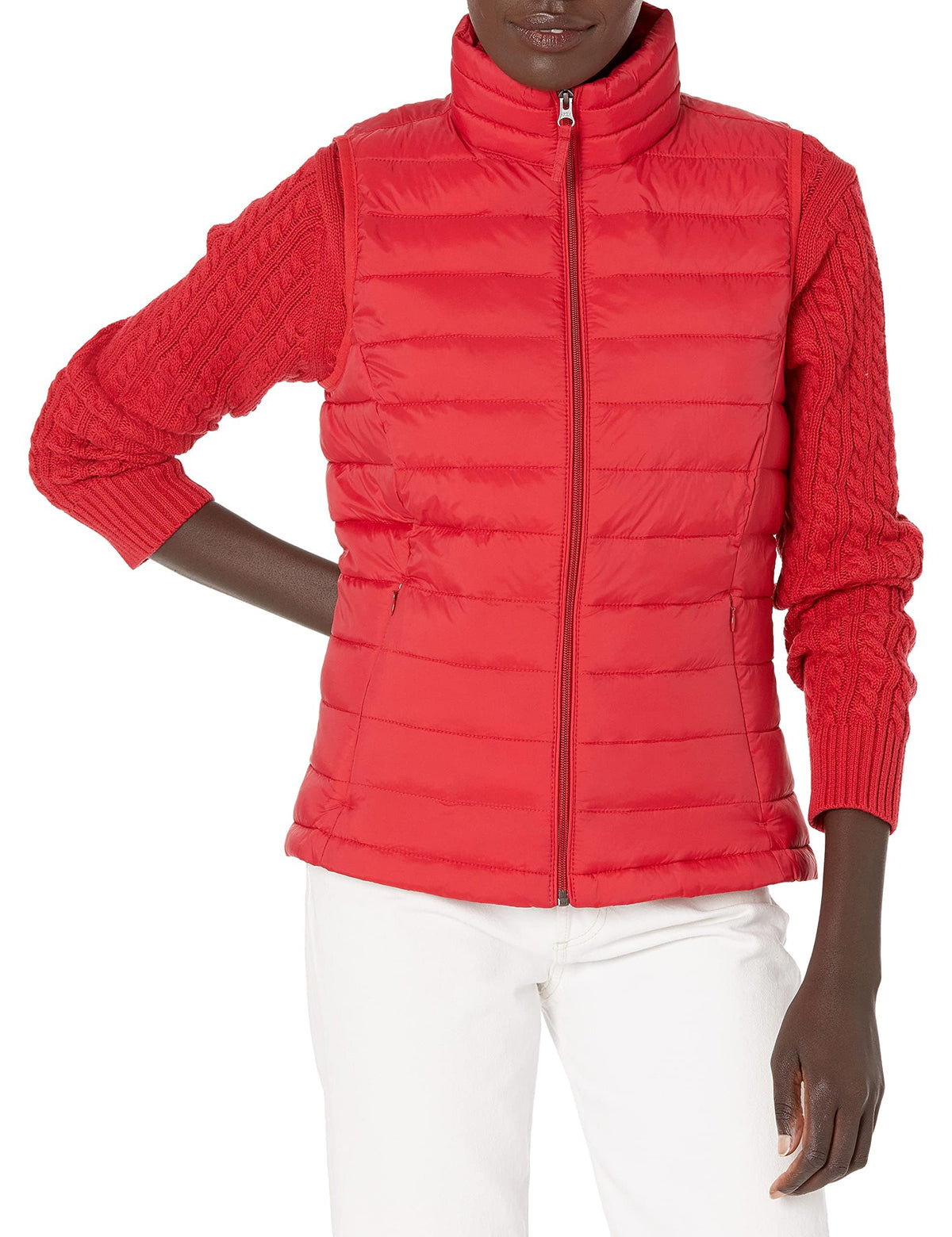 Amazon Essentials Women's Lightweight Water-Resistant Packable Puffer Vest
