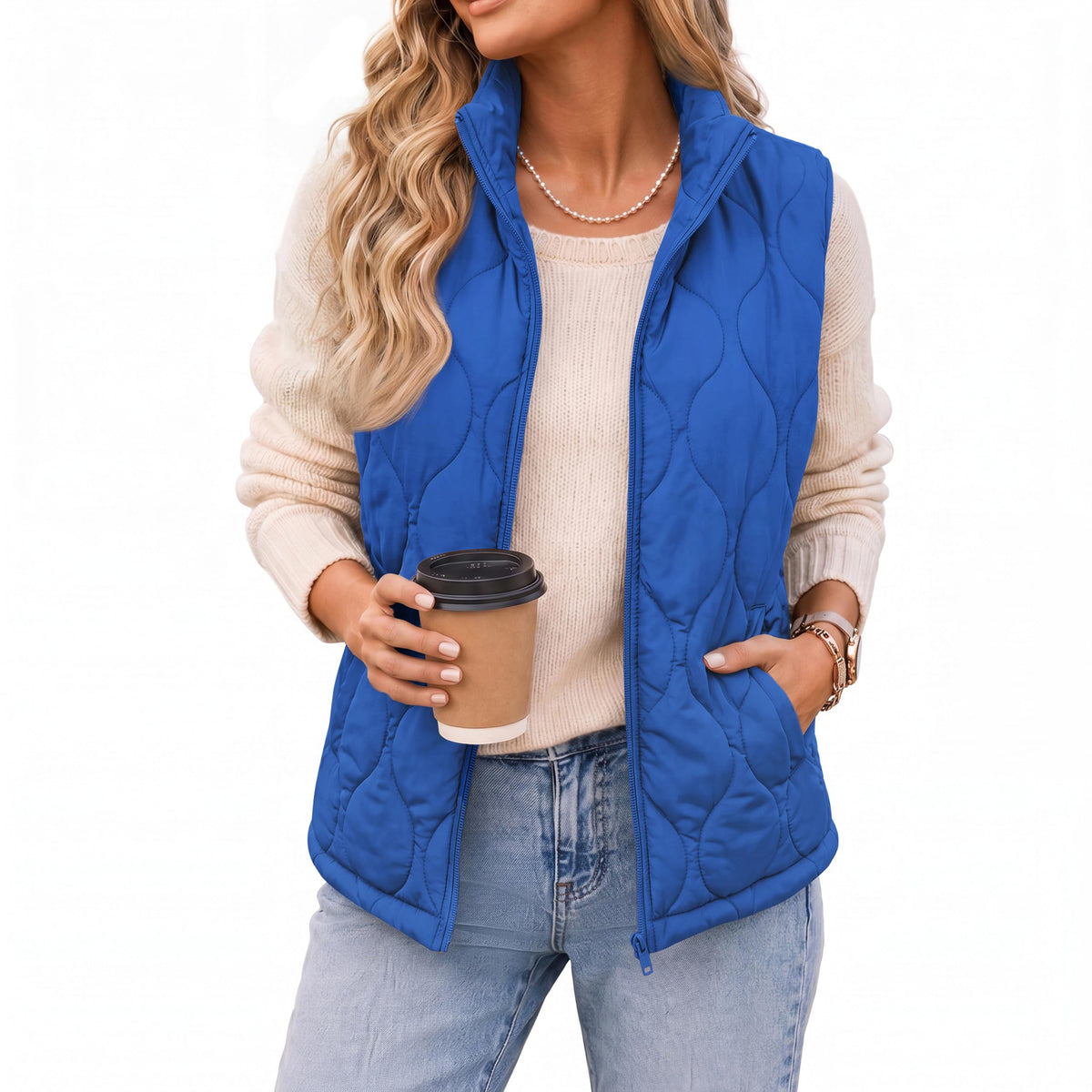 Zeagoo Womens Puffer Vest Lightweight Quilted Coat Sleeveless Jackets