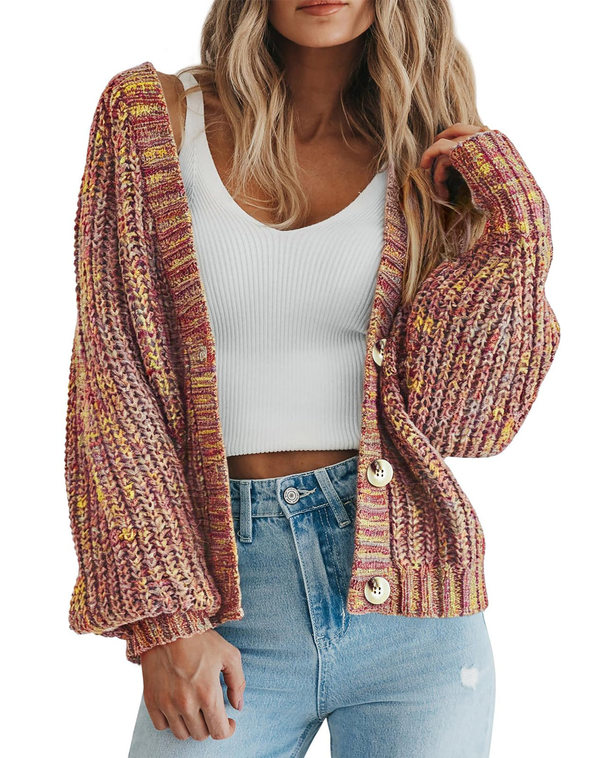 PRETTYGARDEN Women's Chunky Knit Open Front Cardigan Sweaters Fall Outfits