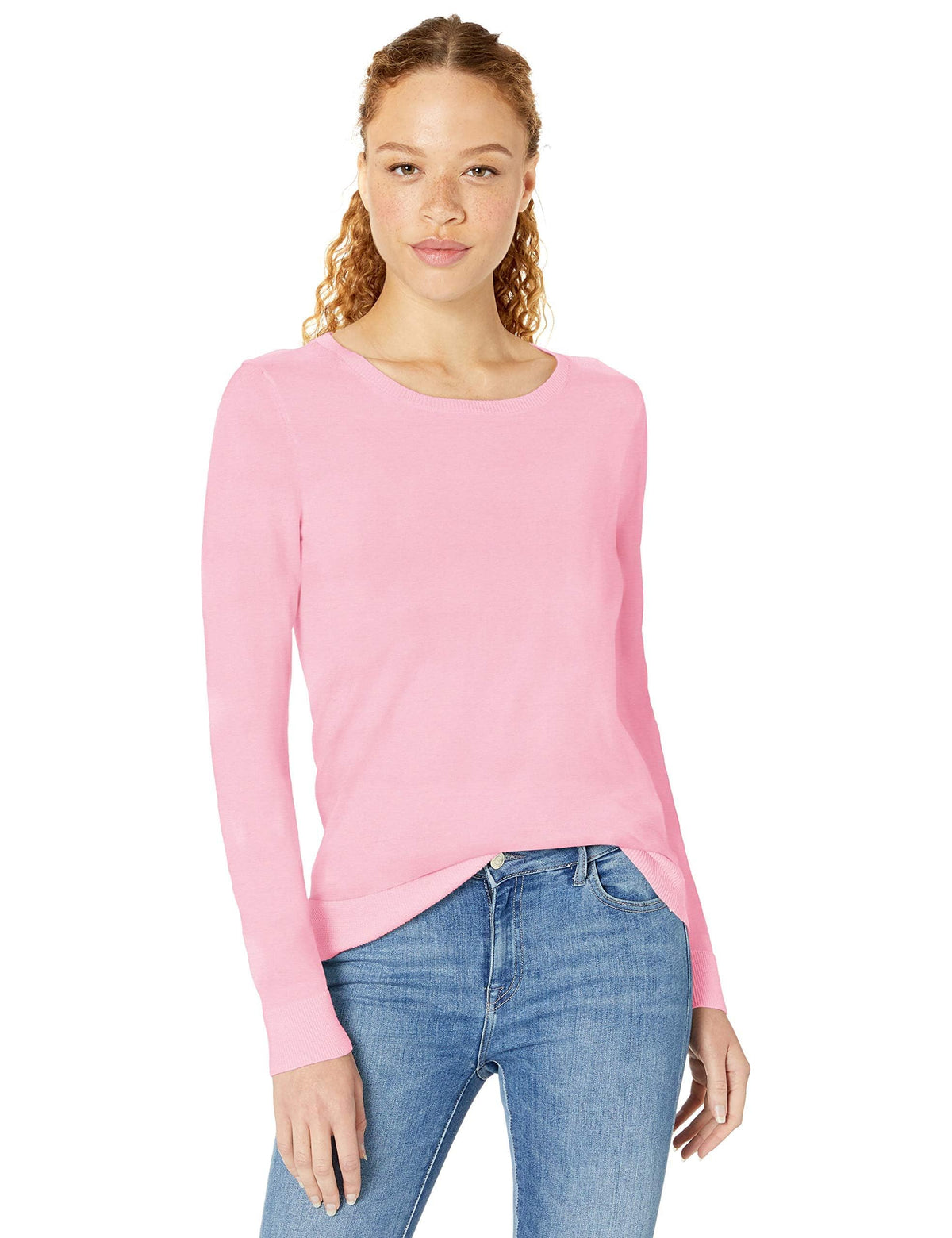 Amazon Essentials Women's Long-Sleeve Lightweight Crewneck Sweater, Flattering (Available in Plus Size)