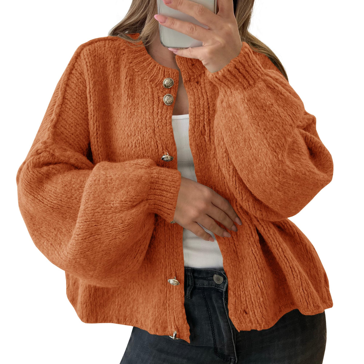 Saodimallsu Womens Oversized Cardigans Long Sleeve Chunky Sweater Coats