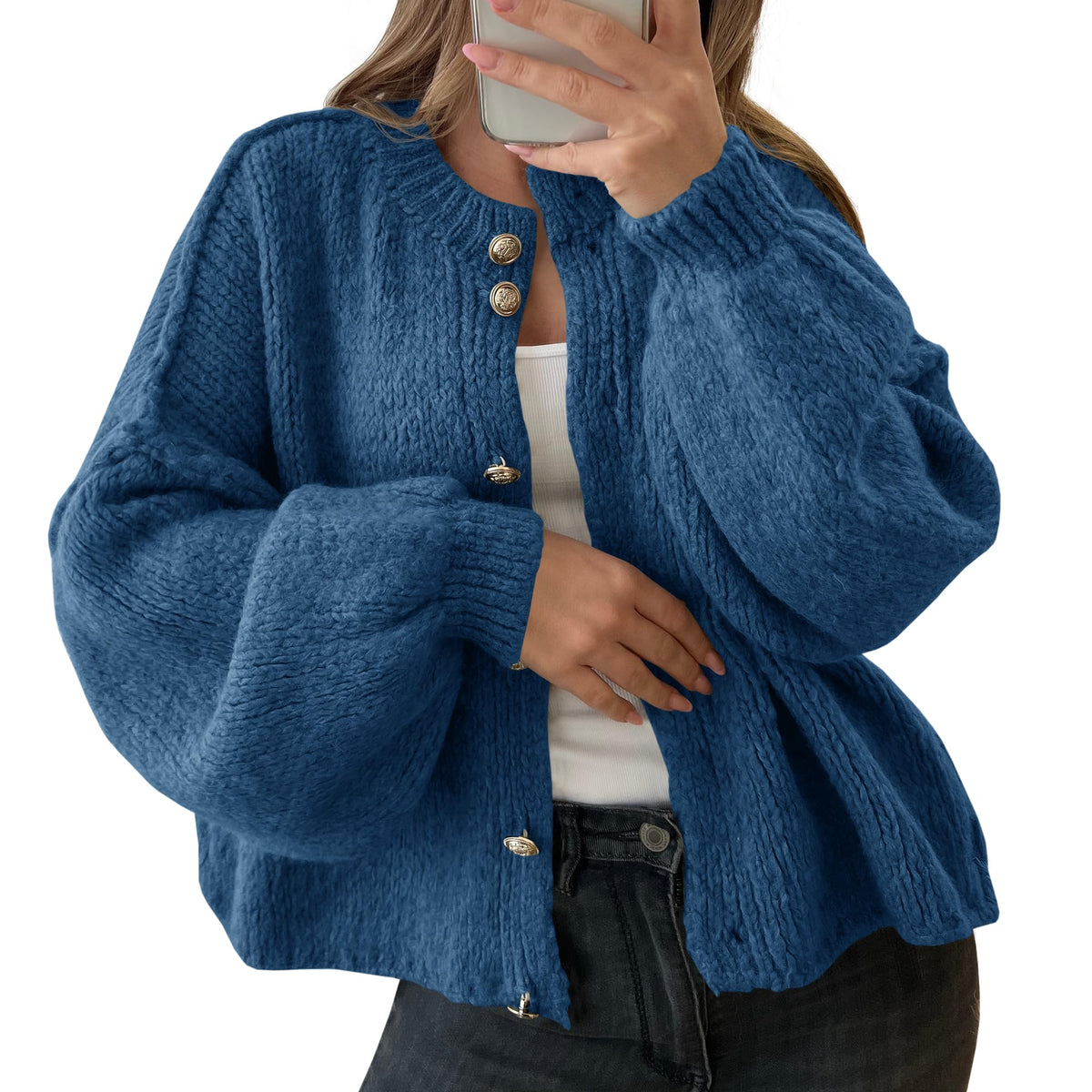 Saodimallsu Womens Oversized Cardigans Long Sleeve Chunky Sweater Coats