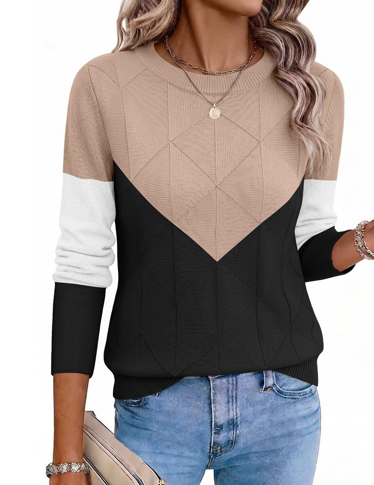 Zeagoo Womens Sweaters Crewneck Long Sleeve Soft Casual Knit Pullover Tops