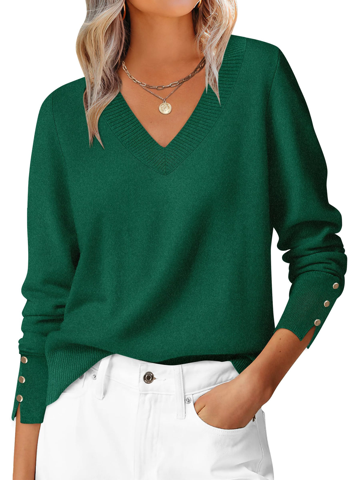 ANRABESS Sweaters for Women Fall Lightweight Knit Pullover