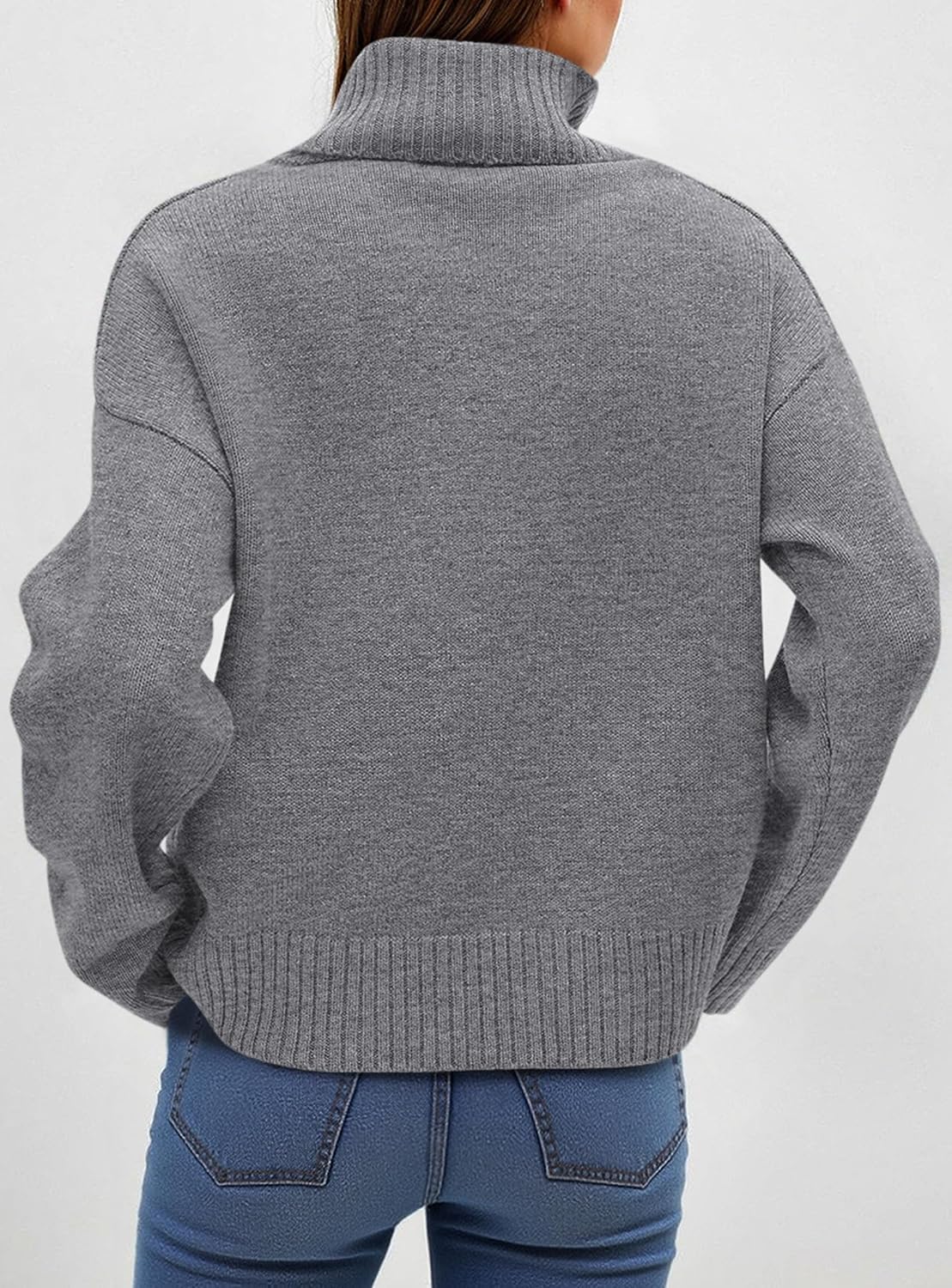PRETTYGARDEN Womens Turtleneck Long Sleeve Knit Sweater